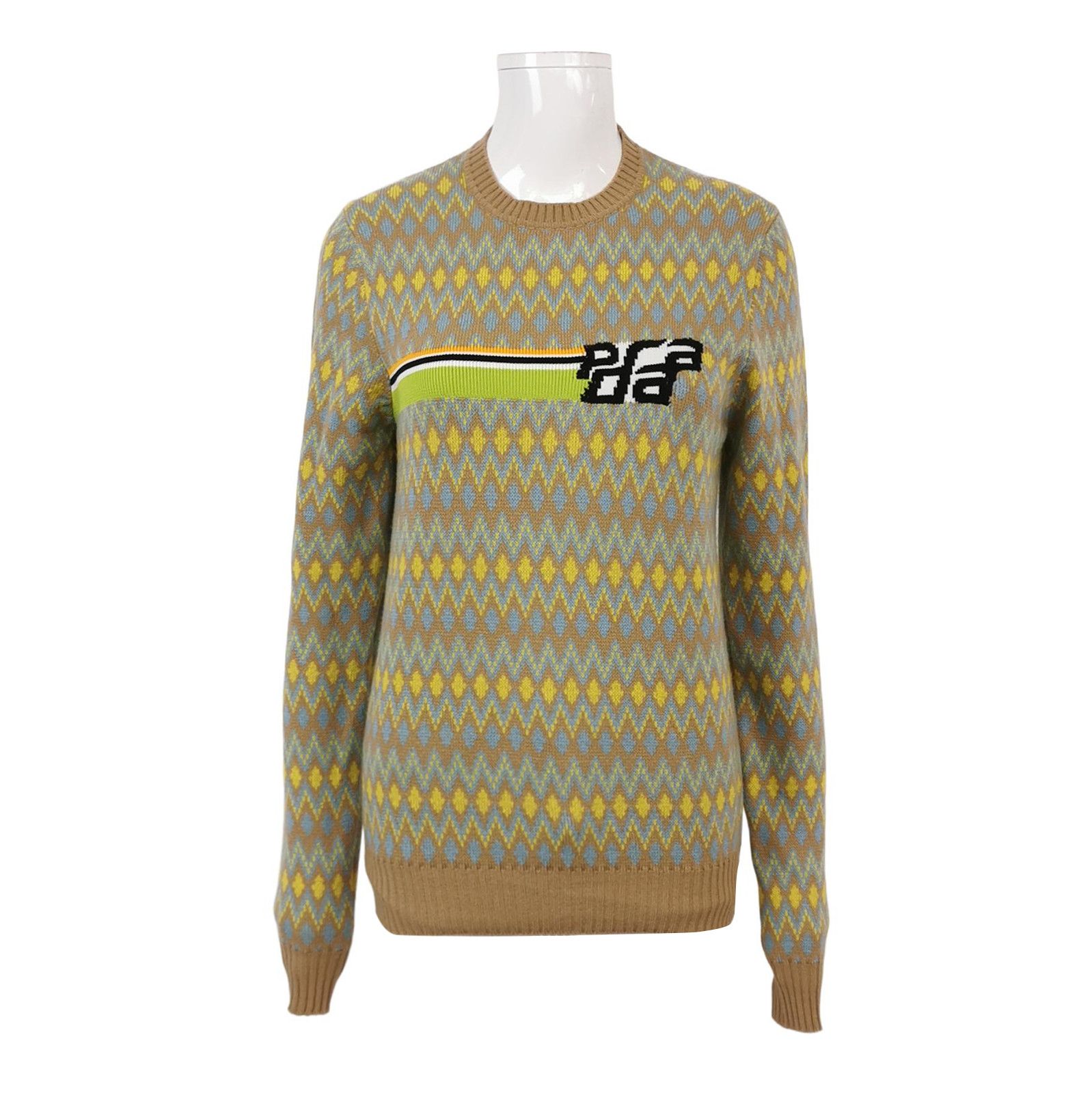Prada Prada Colorful Logo Knit Sweater - dmc Size M / US 6-8 / IT 42-44 - 1 Thumbnail