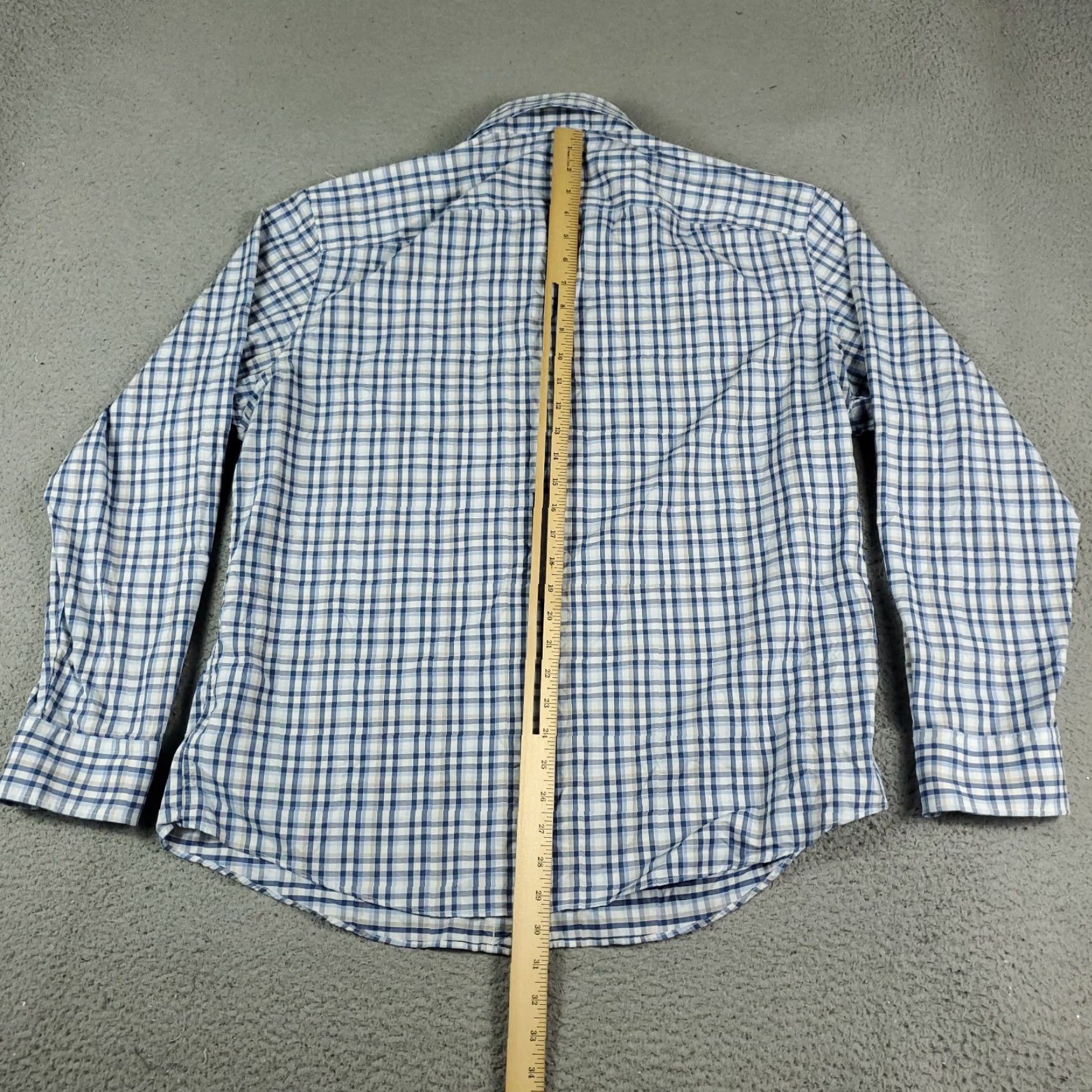 UNTUCKit UNTUCKit Shirt Mens 2XL Blue Plaid Nylon Button-Up Long Sleeve Shirt Size US XXL / EU 58 / 5 - 3 Thumbnail