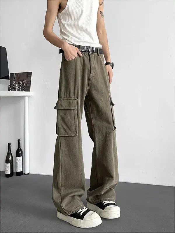 Japanese Brand Retro loose casual wide leg pocket jeans Size US 32 / EU 48 - 3 Thumbnail