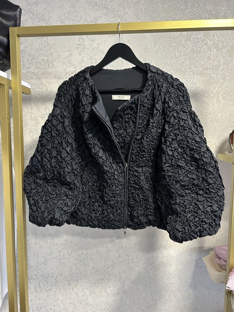 Prada Prada Crinkle Textured Zip Jacket Size XS / US 0-2 / IT 36-38 - 1 Thumbnail