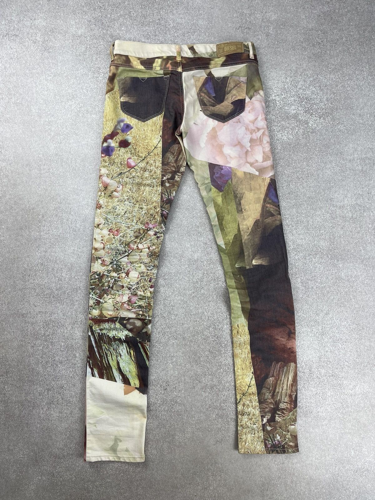Diesel Diesel Liver-SP Super Slim Flowers Print Pants Size 28" / US 6 / IT 42 - 2 Thumbnail