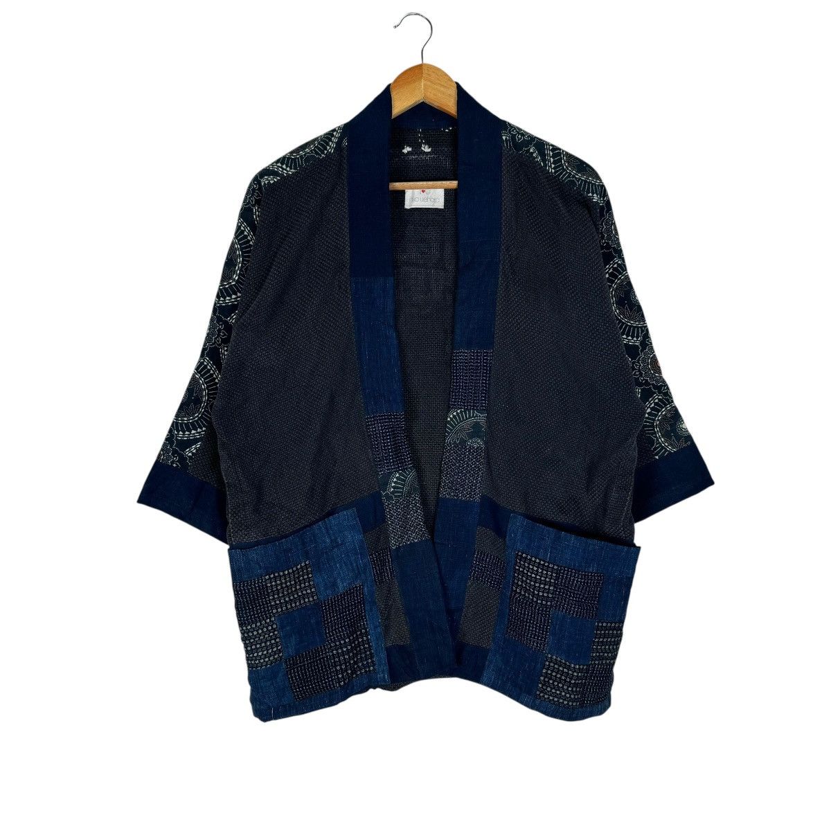 Blue Blue Japan ☀️IU BORO PATCHWORK KIMONO LIKE VISVIM Size US M / EU 48-50 / 2 - 4 Thumbnail