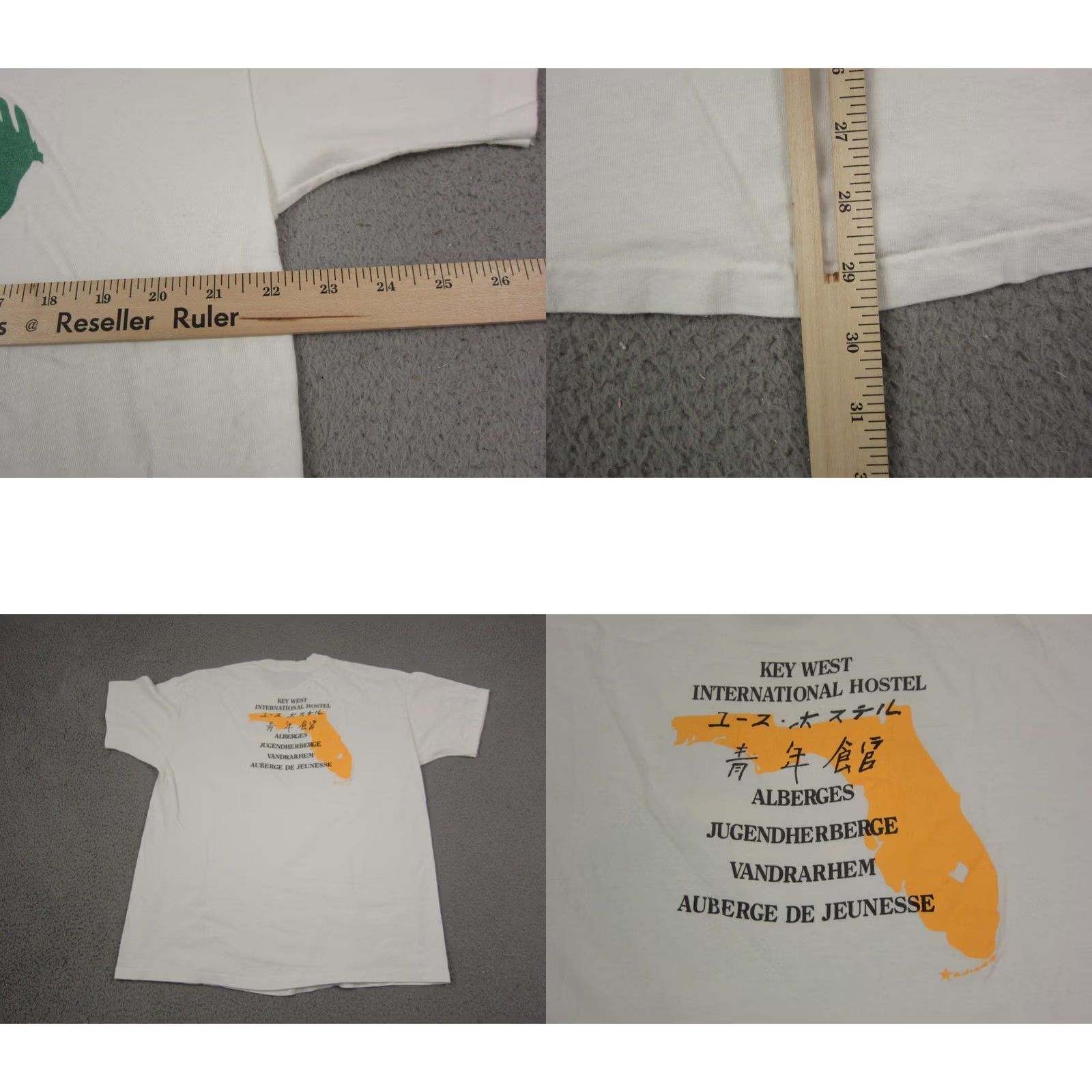 Hanes VINTAGE Hanes Shirt Mens XL White 90s London USA Graphic Print Short Sleeve Crew Neck T-Shirt Men Size US XL / EU 56 / 4 - 8 Thumbnail