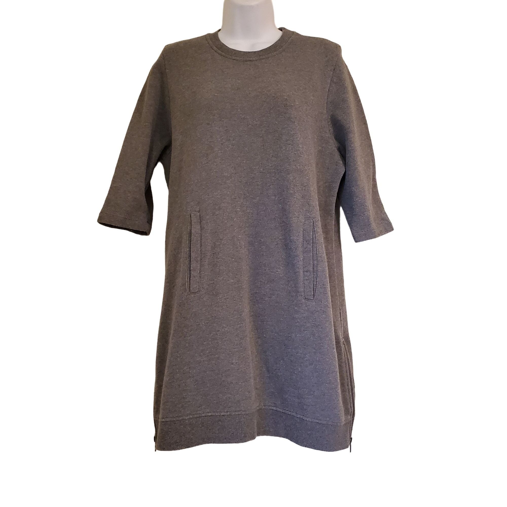 Fabletics Fabletics M Sweatshirt Dress Gray Athleisure Pockets Mini Pu Size M / US 6-8 / IT 42-44 - 2 Thumbnail