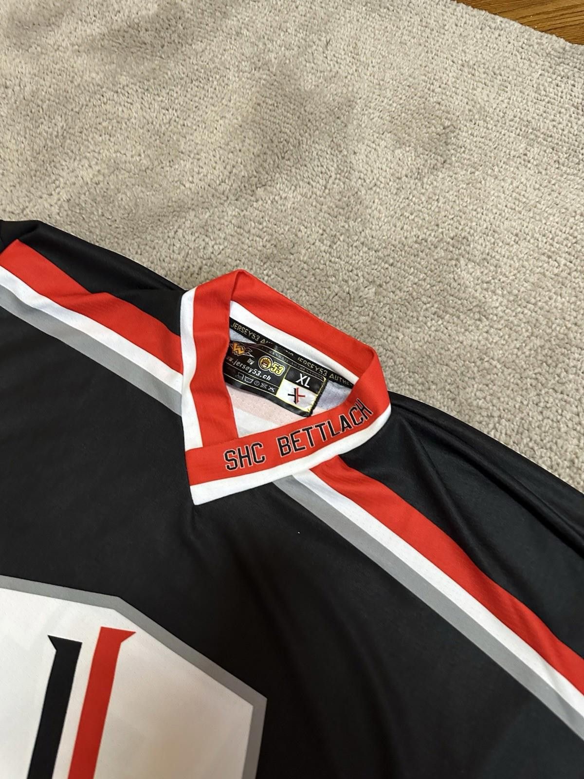 Designer Hockey Jersey 53 SHC Bettlach Trikot Shirt #71 WEIBEL Jersey Size US XL / EU 56 / 4 - 6 Thumbnail