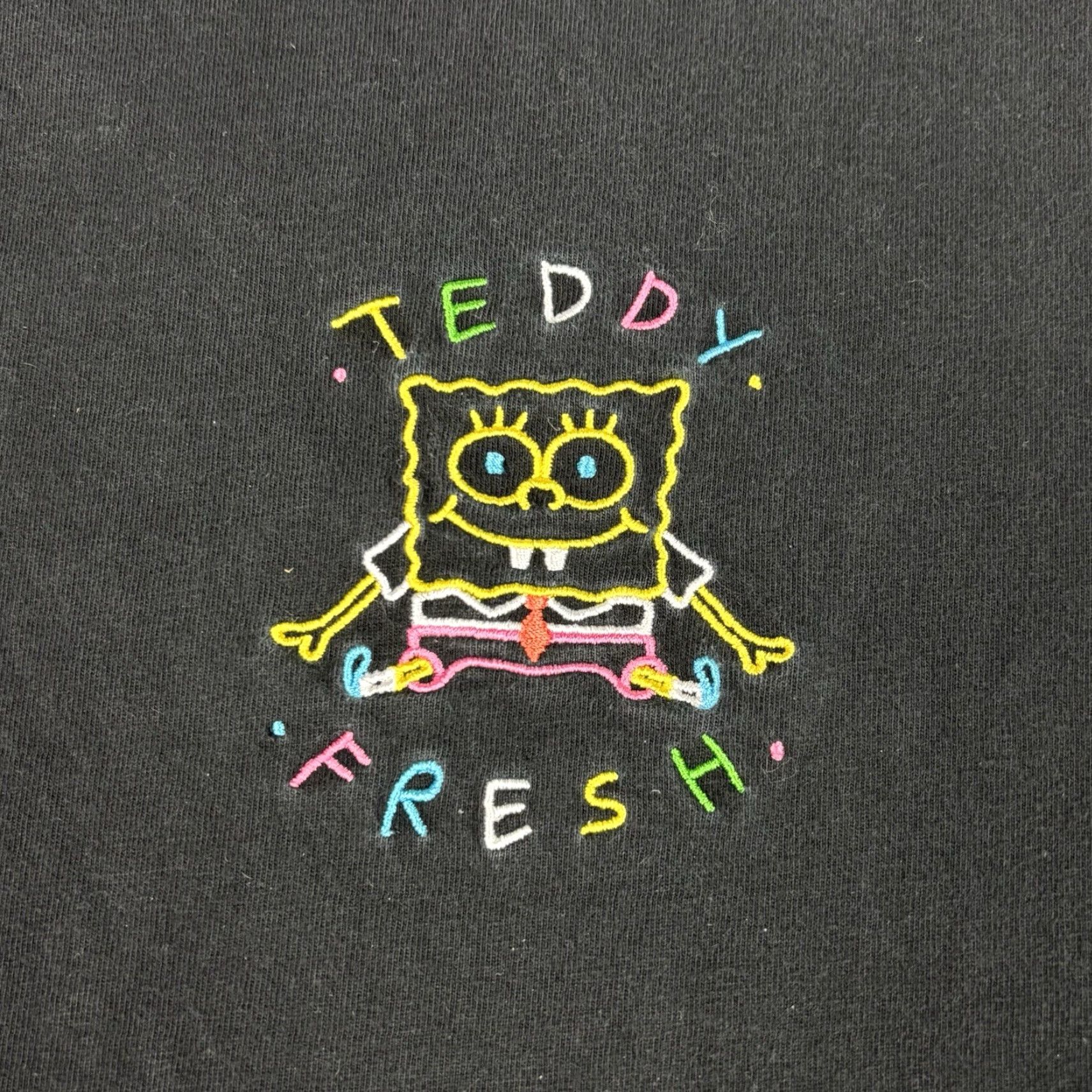 Teddy Fresh **Tedd Fresh Spongebob Embroidered Black Men's T-shirt Size Large** User: Teddy Fresh Spongebob Embroidered Black Men's T-shirt Size Large Size US L / EU 52-54 / 3 - 2 Thumbnail