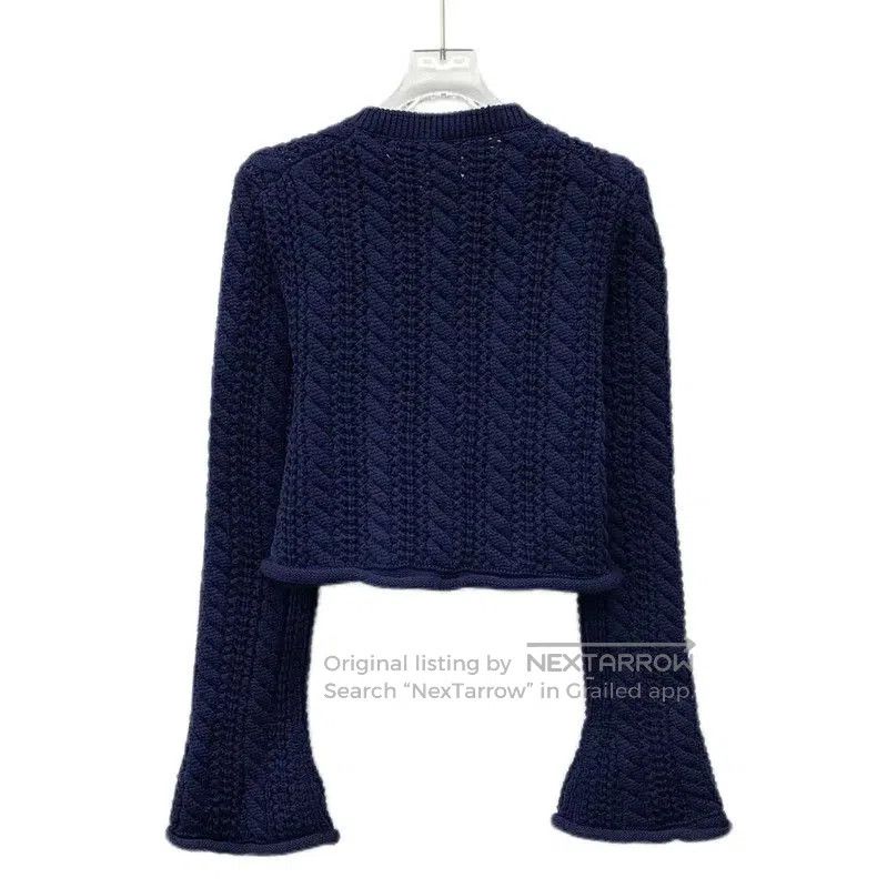 Louis Vuitton Louis Vuitton Women's Blue Cropped Cardigan . Size XS / US 0-2 / IT 36-38 - 2 Thumbnail