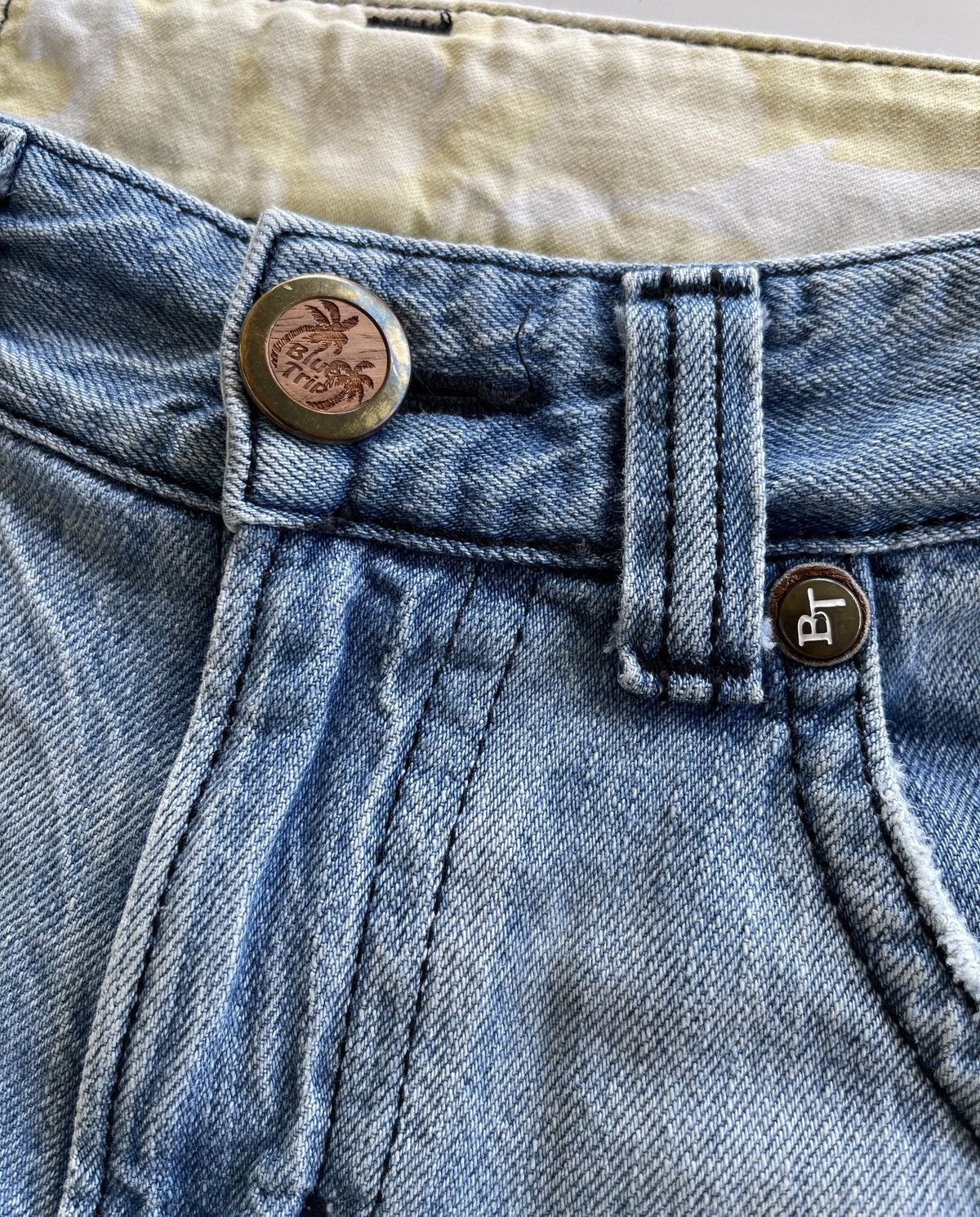 Vintage Vintage Edwin Blue Trip Distressed Flare Denim Size US 32 / EU 48 - 12 Thumbnail
