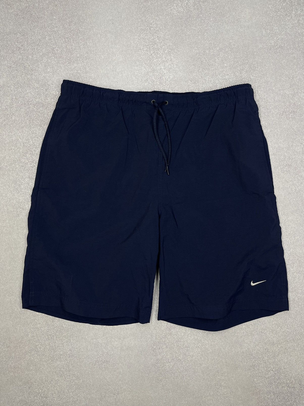Nike Vintage Nike Navy Nylon Shorts Big Logo Swoosh Y2K Cargo Size US 34 / EU 50 - 3 Thumbnail