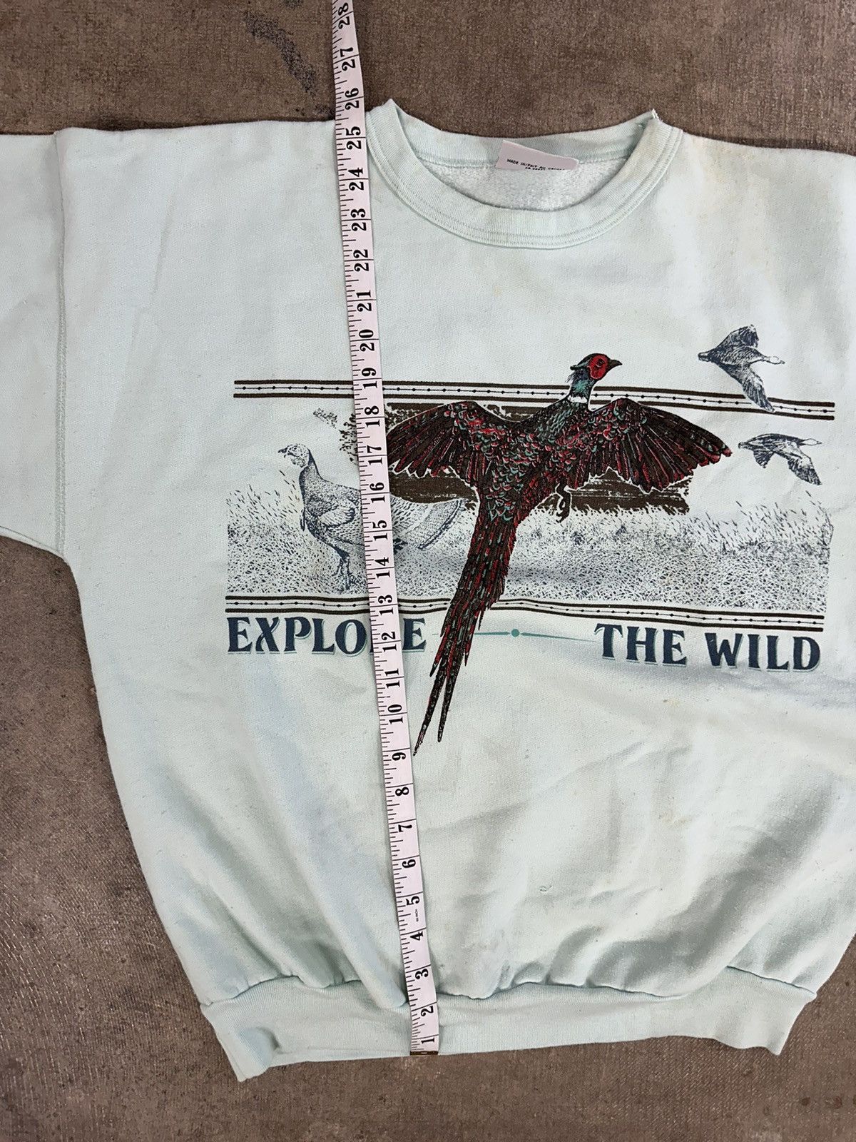 Vintage Vintage 90s Explore The Wild Pheasant Bird Sweatshirt READ Size US M / EU 48-50 / 2 - 14 Thumbnail