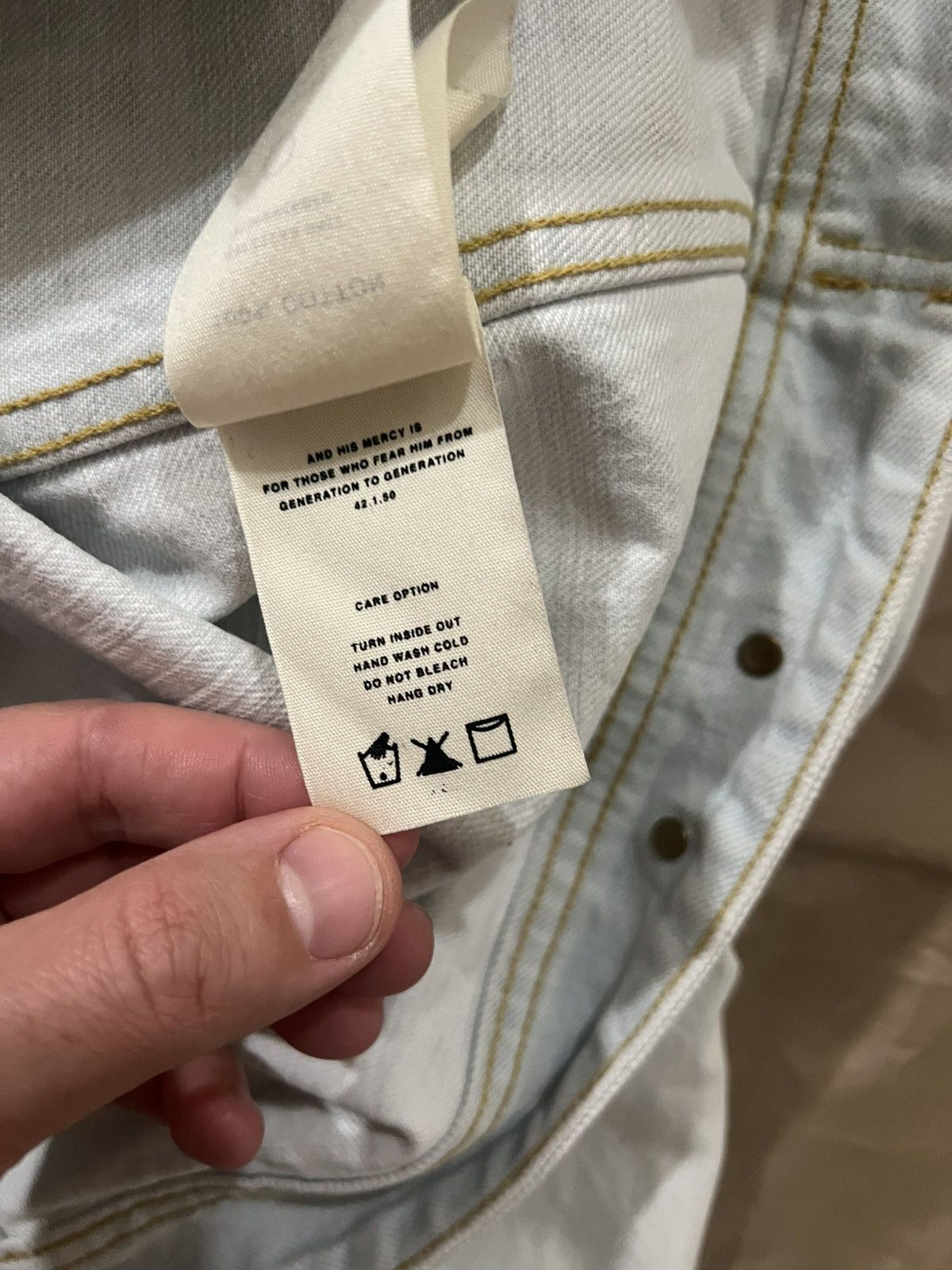 Fear of God FEAR OF GOD Fifth Collection Selvedge Denim Trucker size L Size US L / EU 52-54 / 3 - 7 Thumbnail