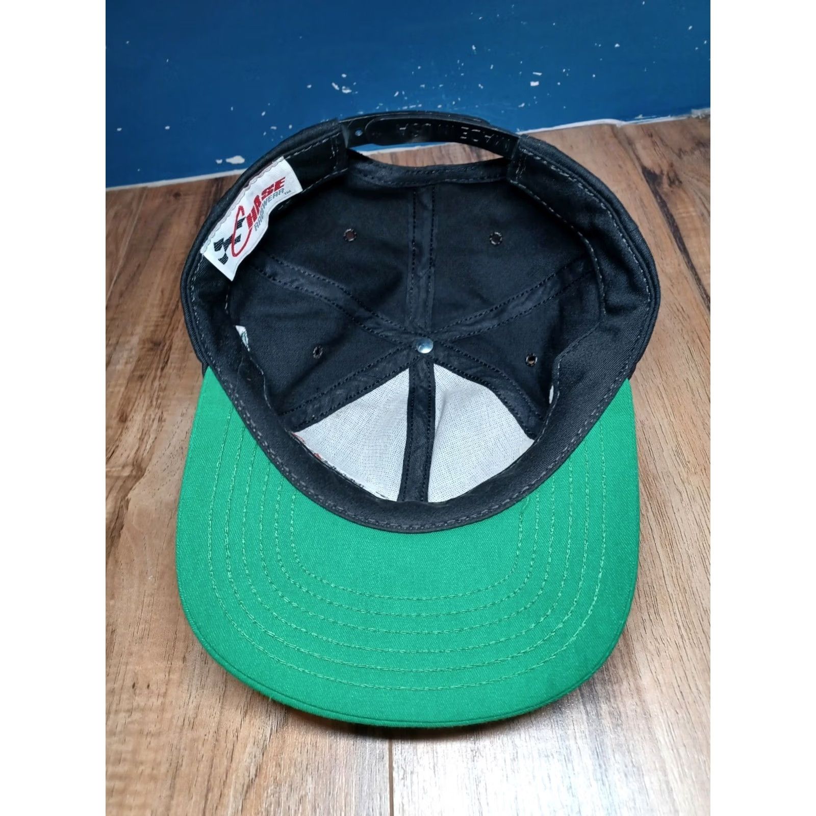 Chase Authentics VINTAGE Nascar Snapback Hat Cap Kodiak Tobacco Racing All Over Print Trucker Men Adjustable Black 80s USA Racing Hats Mens Size ONE SIZE - 5 Thumbnail