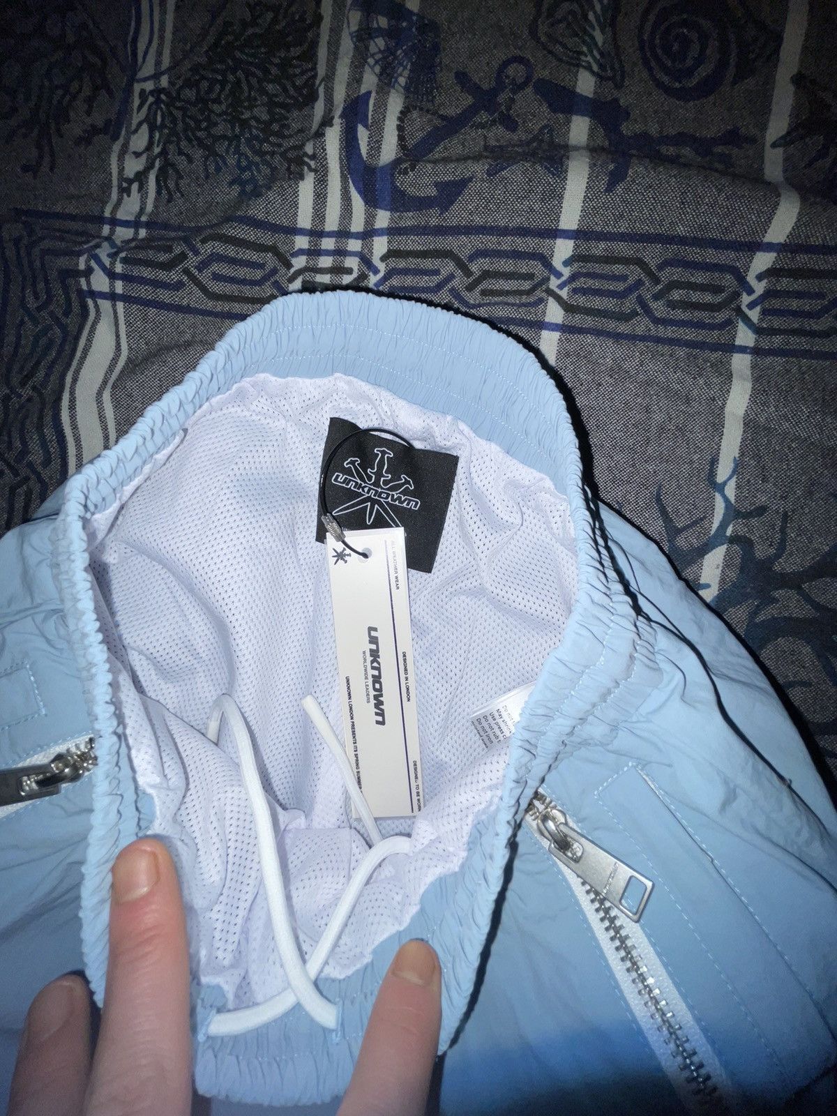 Unknown London Baby Blue Track Pants Size US 28 / EU 44 - 6 Thumbnail