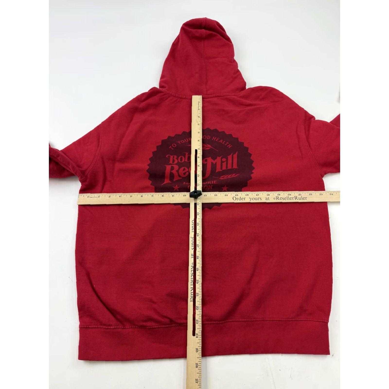 MILLY VINTAGE Bob's Red Mill Hoodie Sweatshirt Mens Large Red Graphic Fleece Pullover Logo Size US L / EU 52-54 / 3 - 5 Thumbnail
