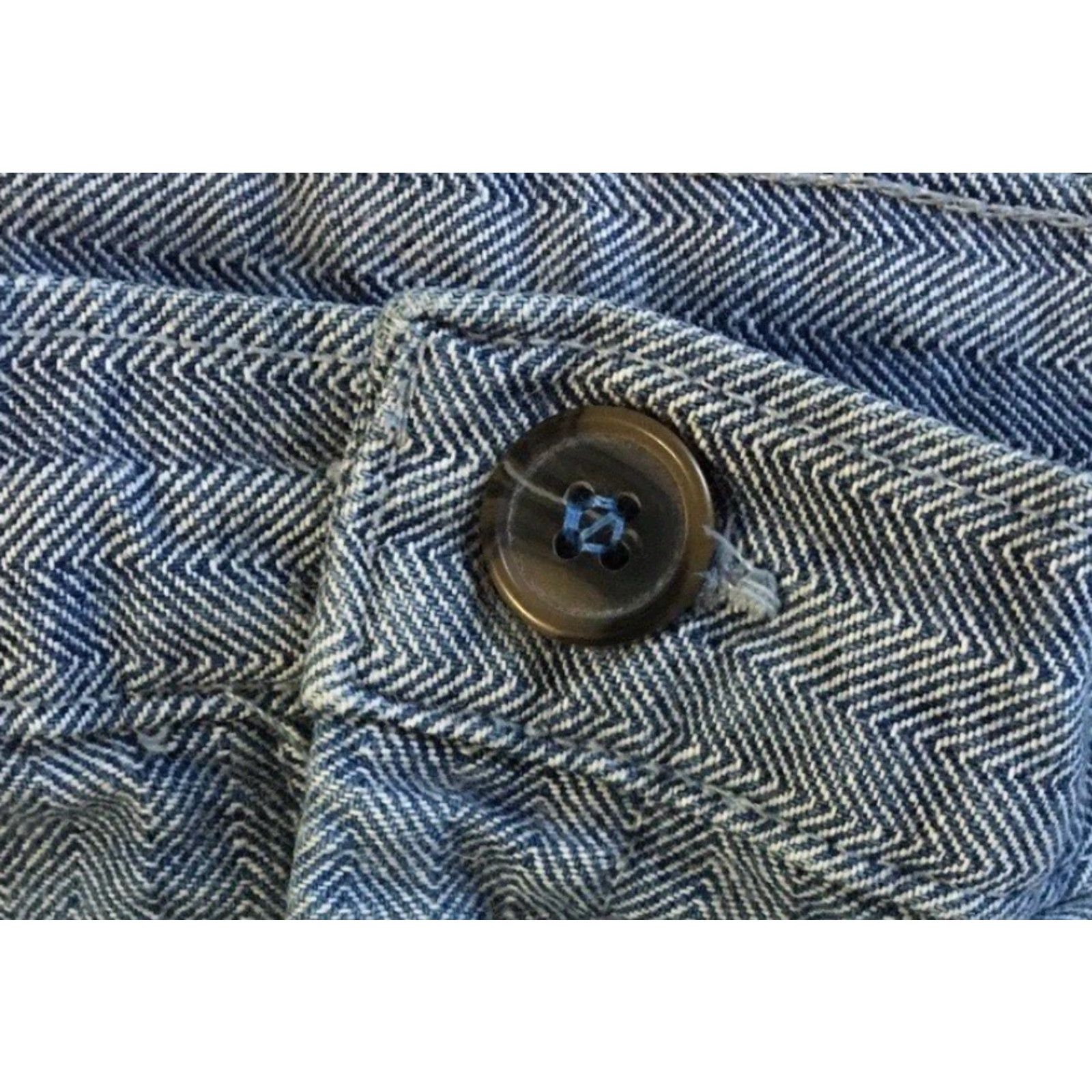 Levi's VINTAGE Levis Pants Mom 32 USA Herringbone 80s Grunge Punk Biker 70s Conductor Size 24" / US 00 / IT 34 - 5 Thumbnail