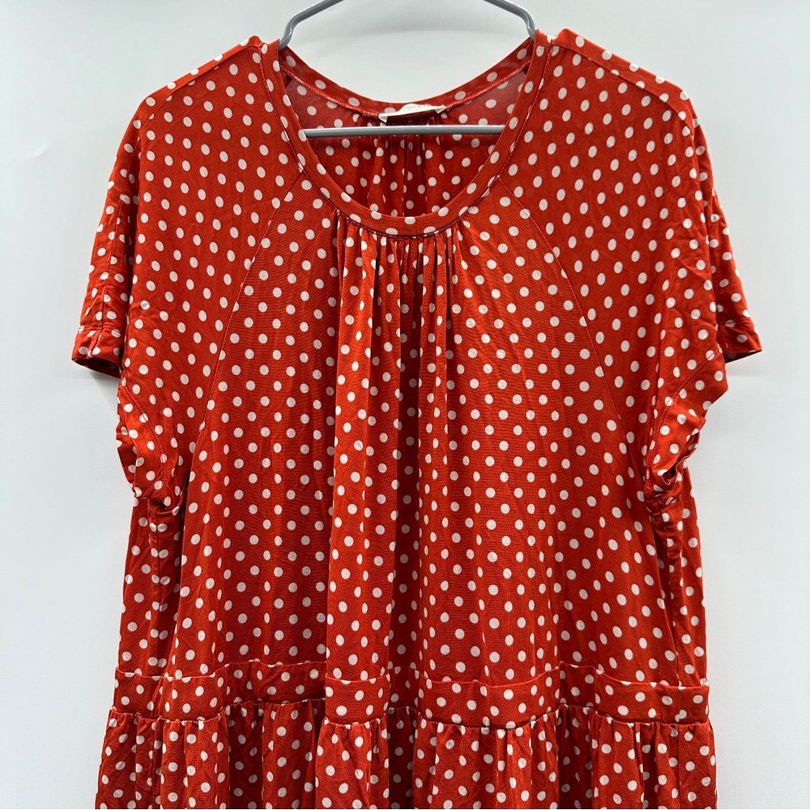Stine Goya RTR Stine Goya Caitlin Orange & White Polka Dot Midi Dress L Size L / US 10 / IT 46 - 3 Thumbnail