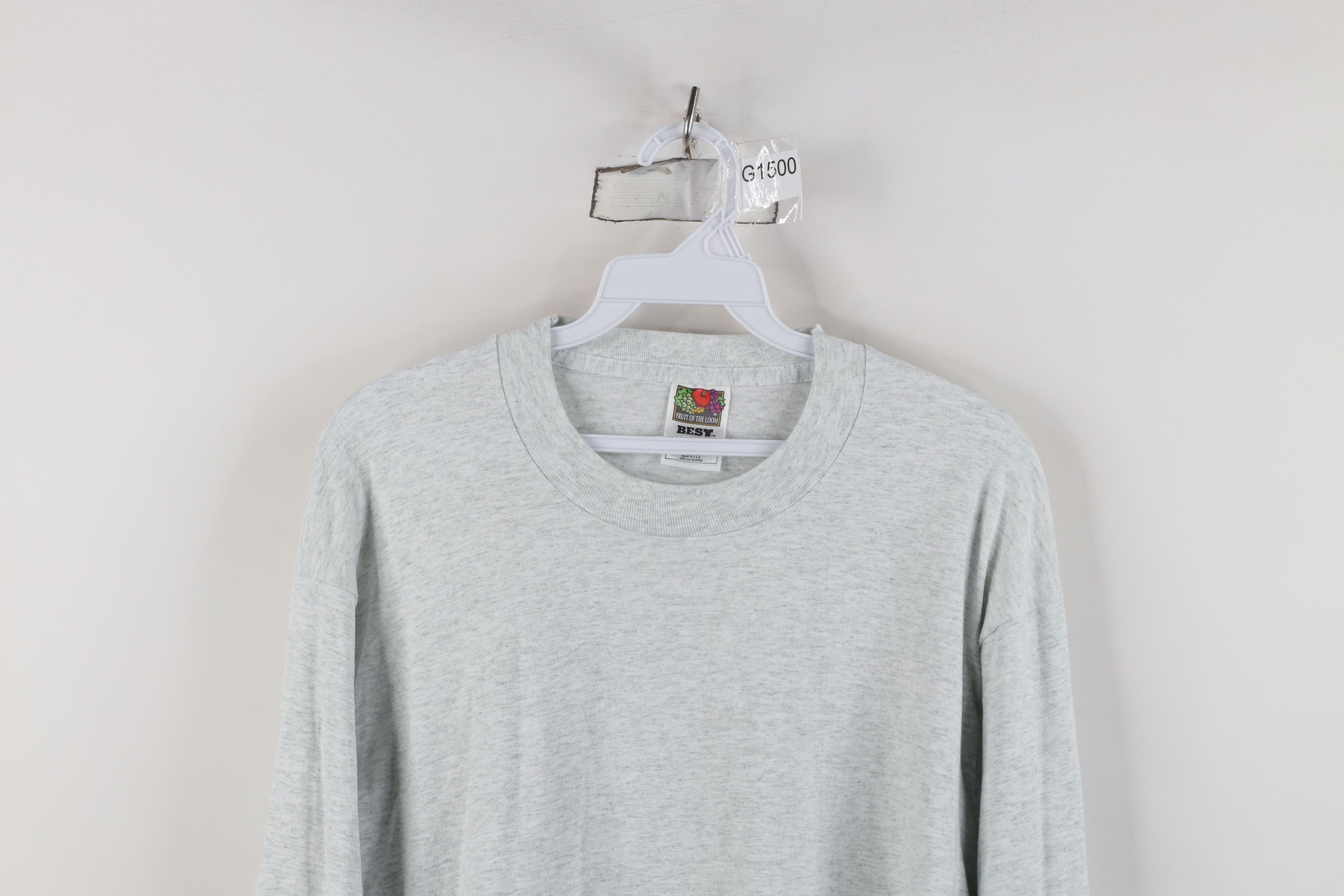 Vintage Vintage 90s Streetwear Long Sleeve T-Shirt Heather Gray USA Size US L / EU 52-54 / 3 - 2 Thumbnail