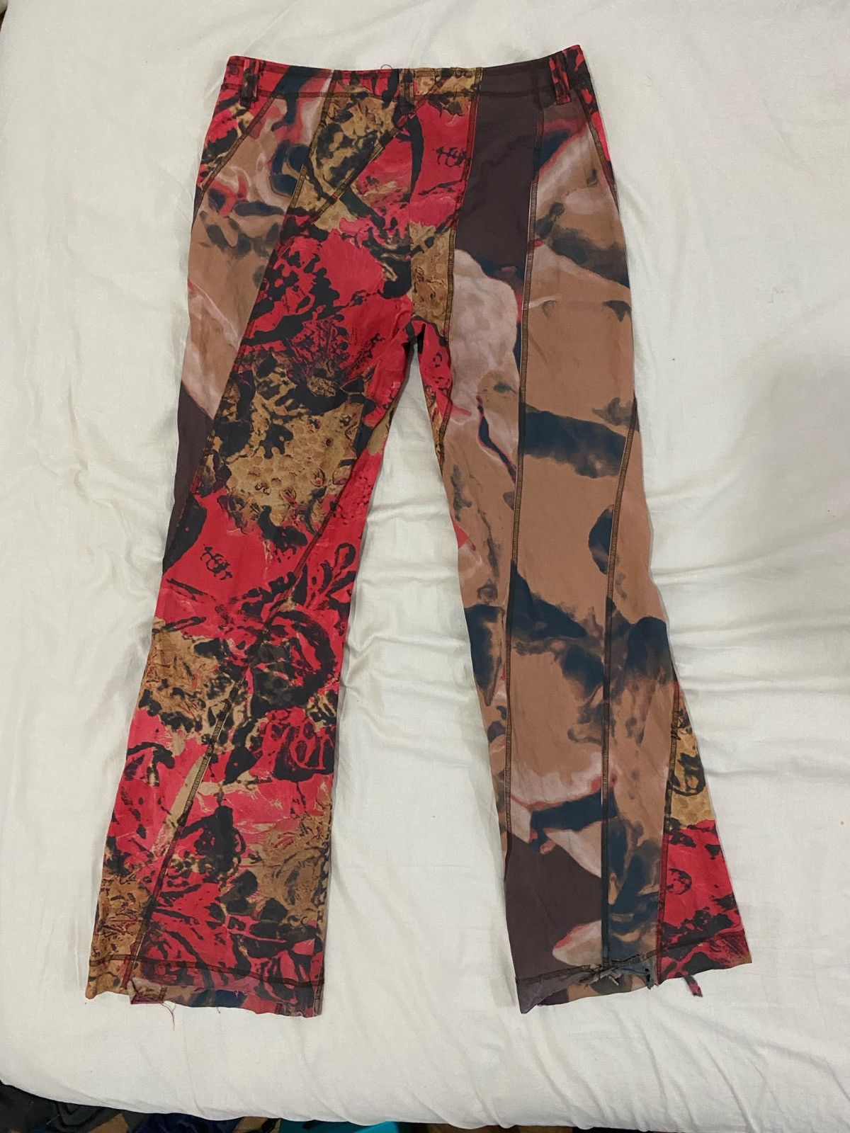 Issey Miyake Issey Miyake Printed Flared Pants Size US 28 / EU 44 - 2 Thumbnail