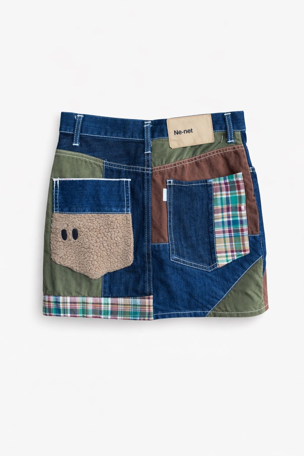 Ne-Net Ne-net Patchwork Denim Mini Skirt Designer Avant-Garde Size 26" / US 2 / IT 38 - 2 Thumbnail