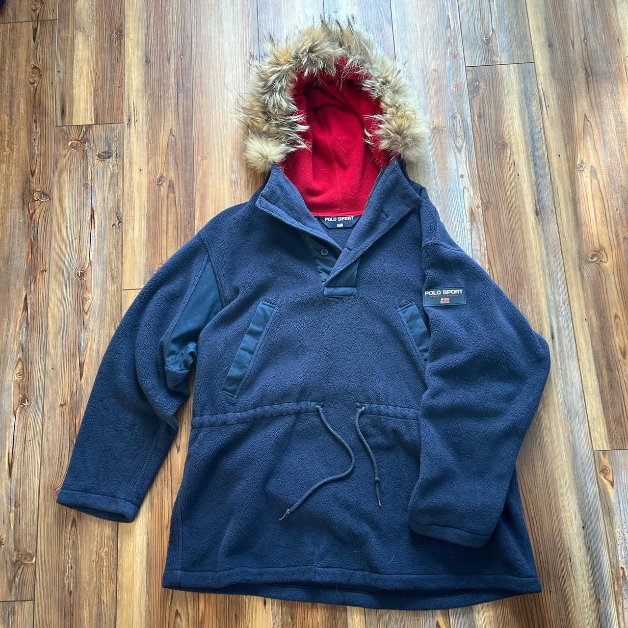 Polo Ralph Lauren Rare Vintage Polo Sport Fleece Parka w Fur Trim Hood M/L Size US M / EU 48-50 / 2 - 1 Thumbnail