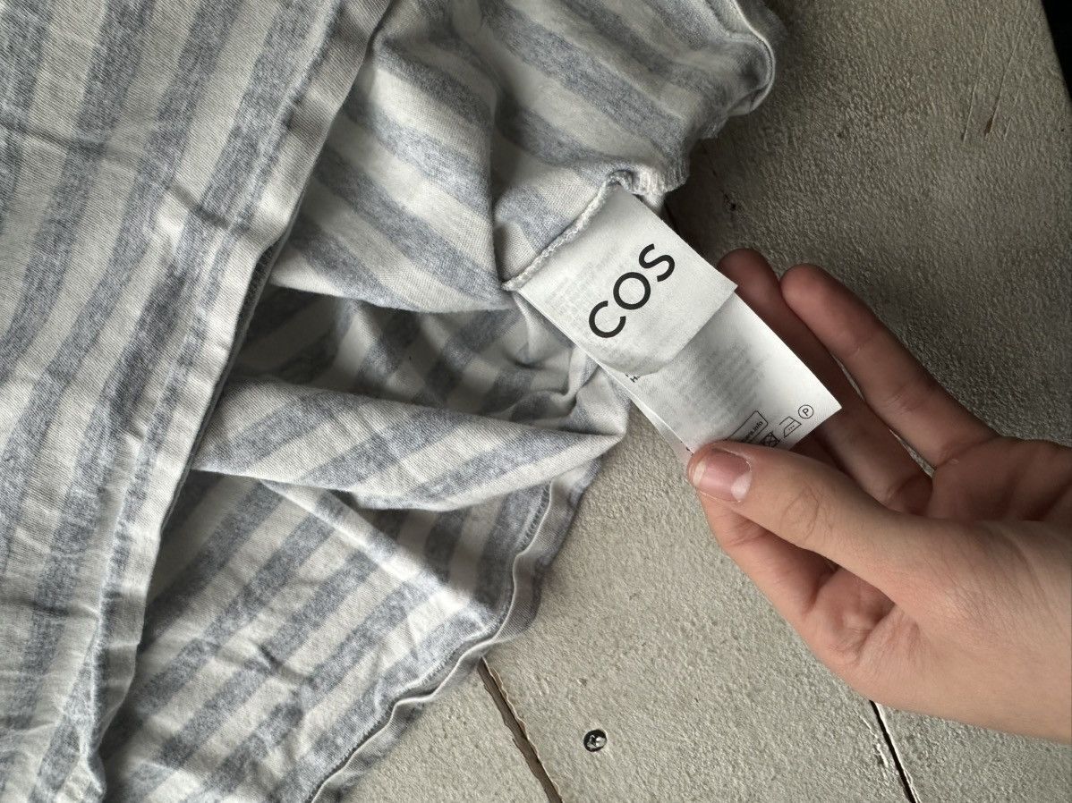 Cos 🚨 COS STRIPED LUXURY WOMEN T-SHIRT BLUE WHITE Size M / US 6-8 / IT 42-44 - 9 Thumbnail