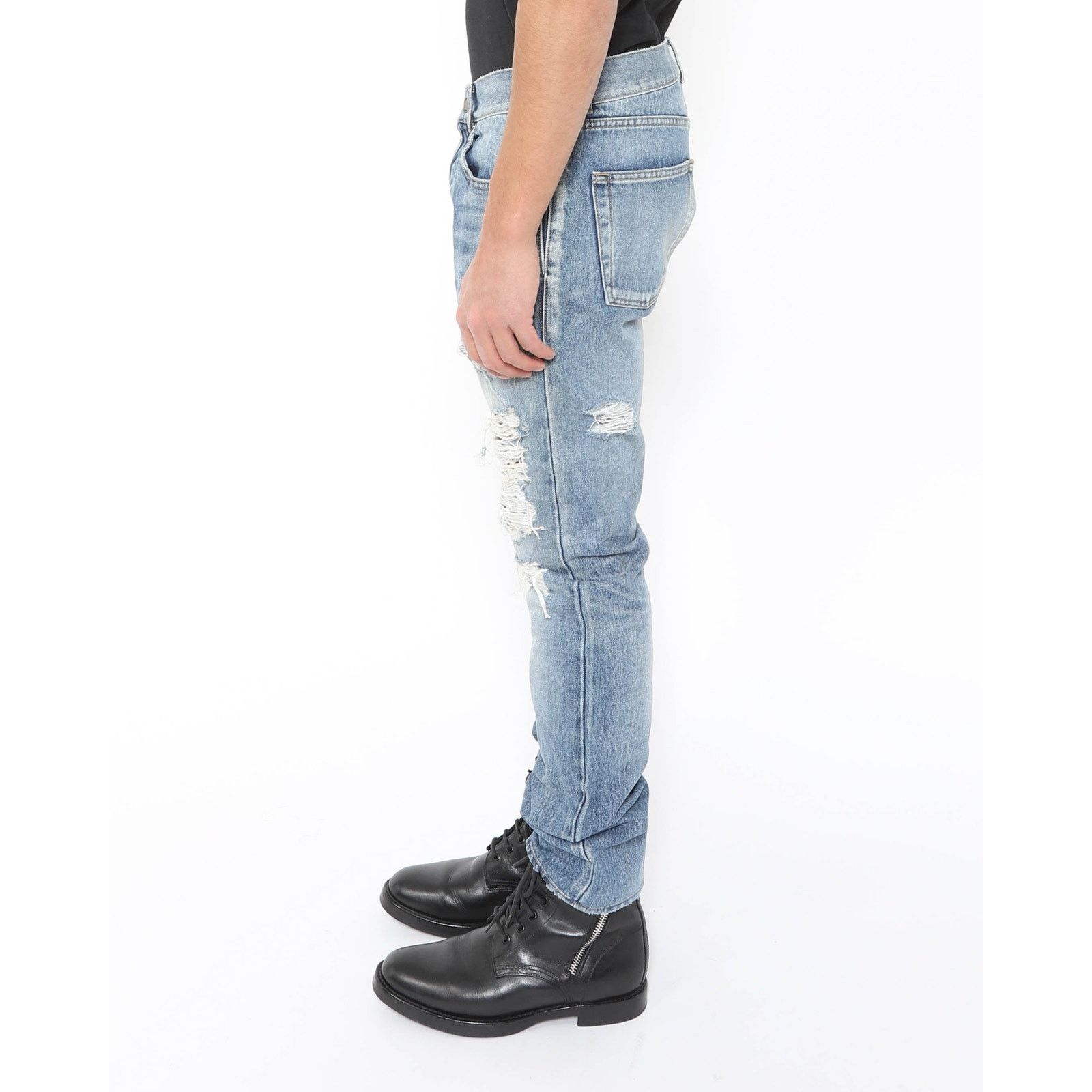 Saint Laurent Paris Distressed Denim Size US 32 / EU 48 - 4 Thumbnail