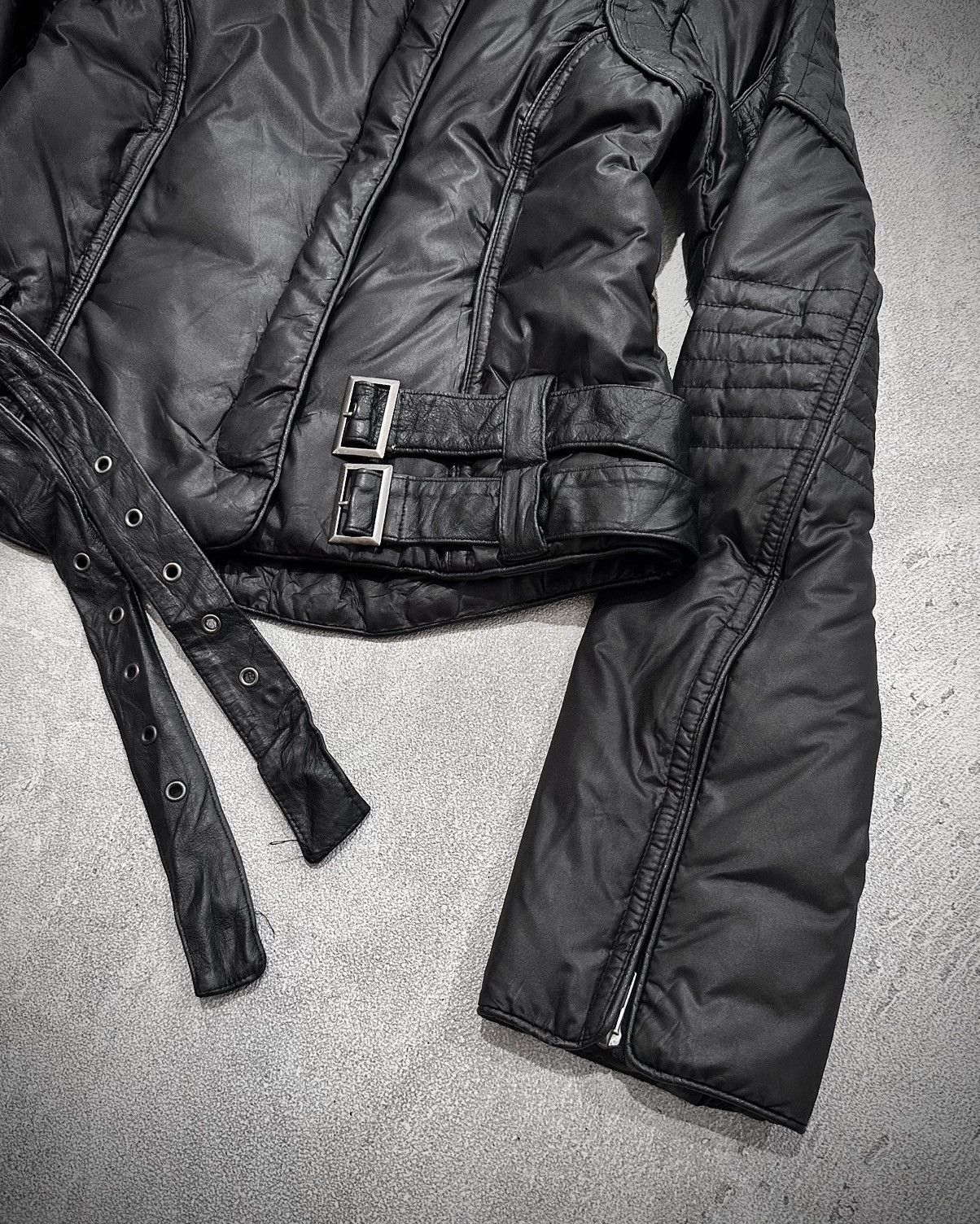 Japanese Brand Enchantement High Neck Leather Combine Rider Jacket Lgb Size S / US 4 / IT 40 - 4 Thumbnail