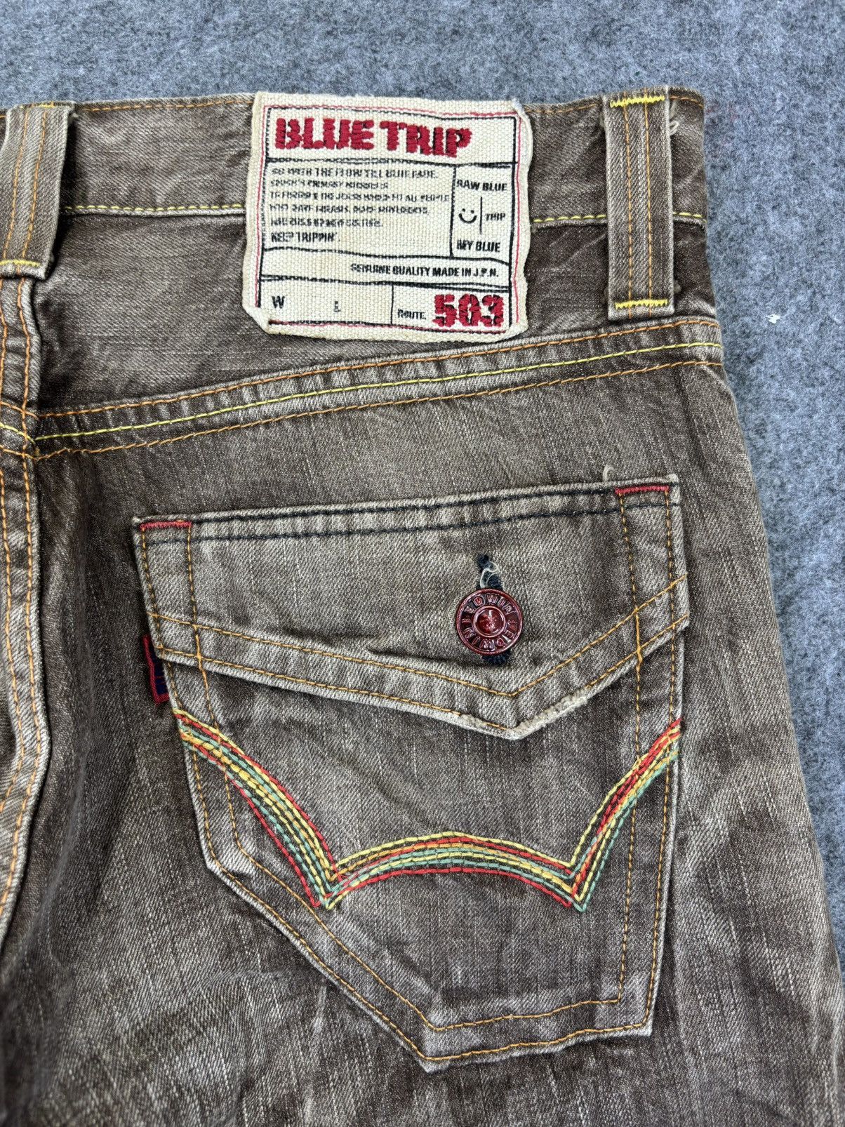 Edwin 💥Raw Fades💥Flare Edwin 503 Explosion Style Fades Denim K25 Size US 34 / EU 50 - 9 Thumbnail
