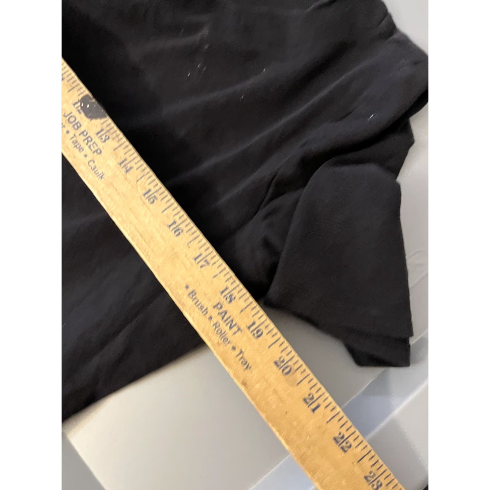 Croft & Barrow VINTAGE Croft & Barrow Plus Size Scalloped Boatneck Tee, Short Sleeve Black Top XL EUC Size XL / US 12-14 / IT 48-50 - 5 Thumbnail