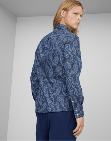 Brunello Cucinelli Shirt in Dark Blue Size US M / EU 48-50 / 2 - 2 Thumbnail