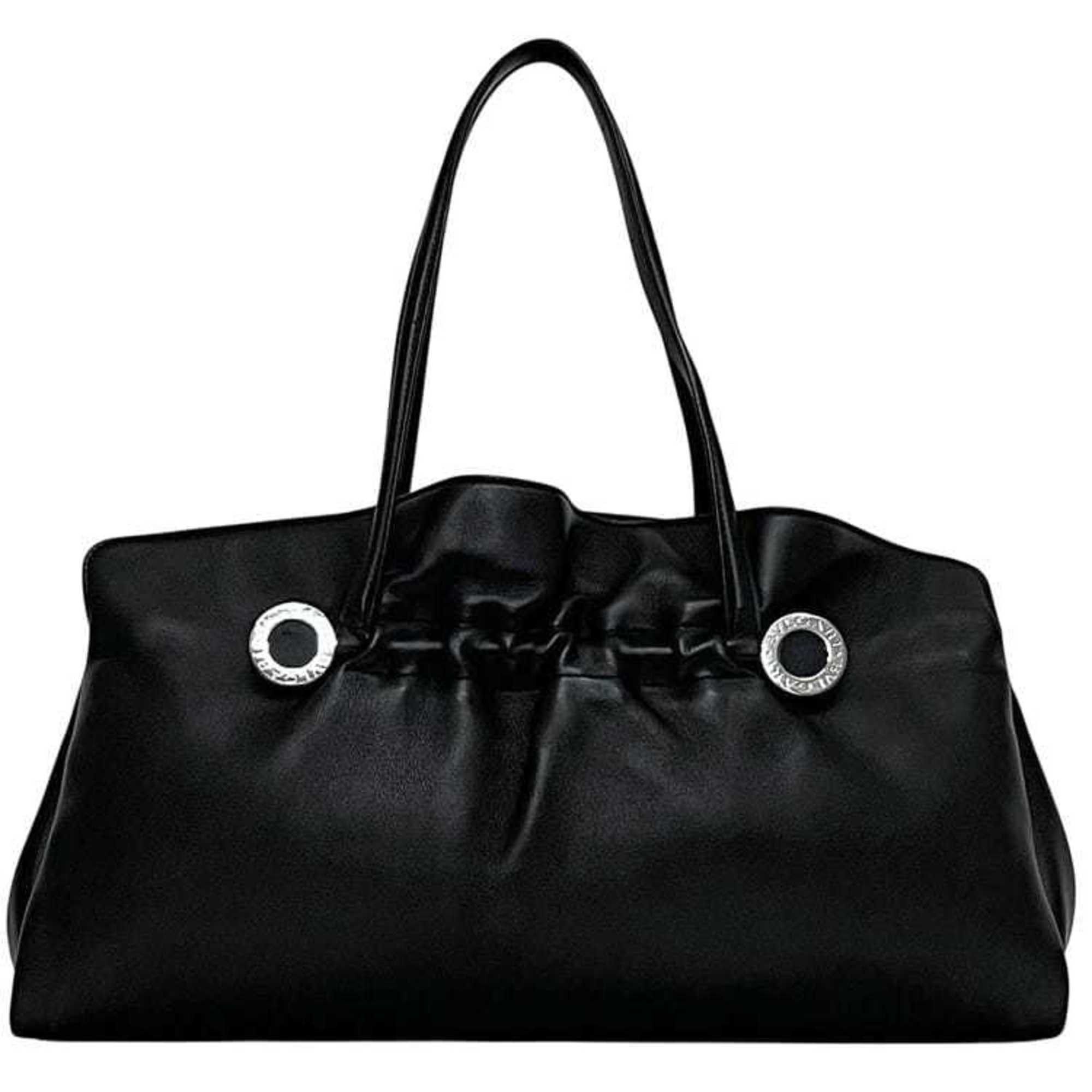 Bvlgari Bvlgari Twist Tote Bag f-24514 Black SAP CODE 23780 Leather BVLGARI Metal Fittings Soft Size ONE SIZE - 1 Thumbnail