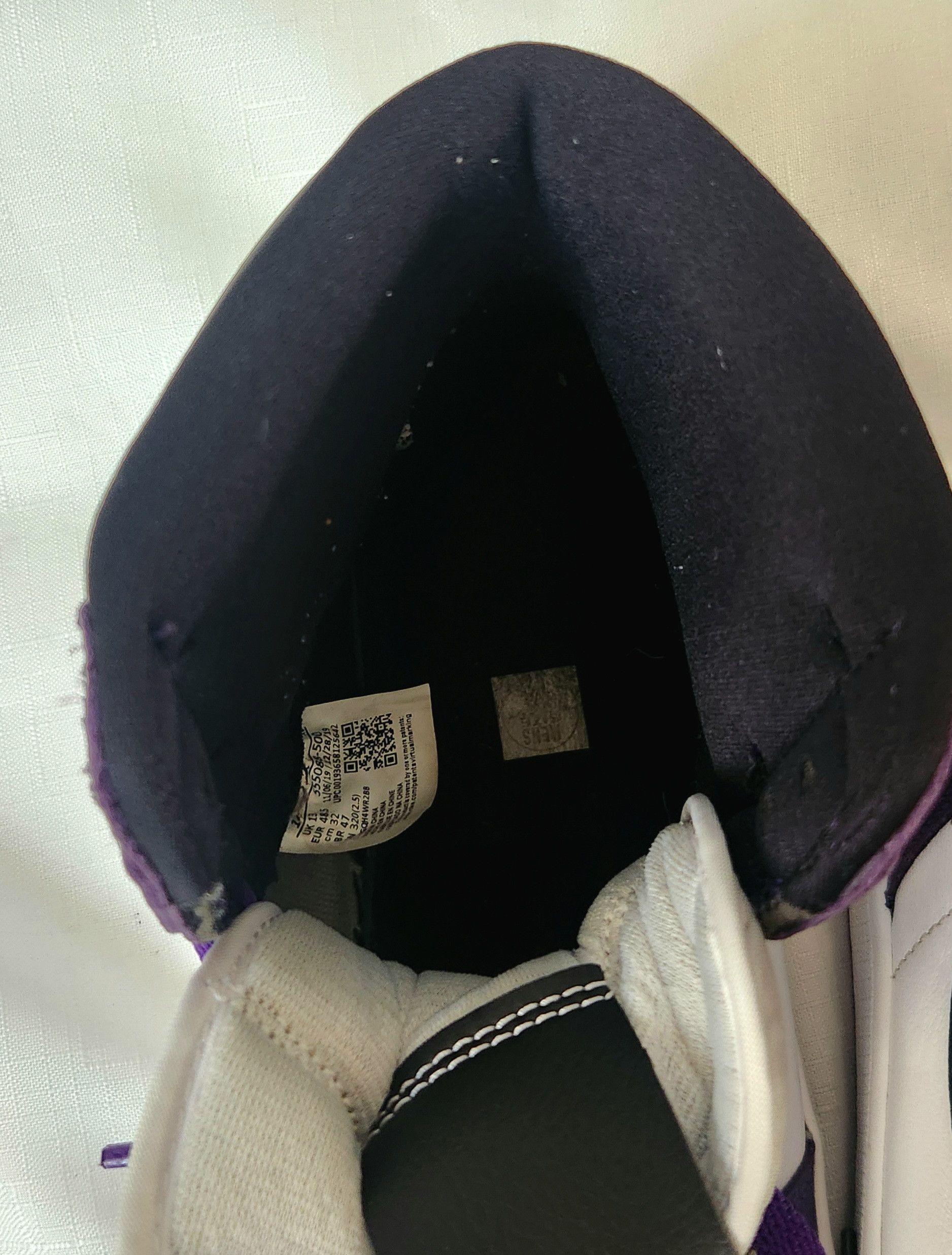 Nike Jordan 1 Retro OG High Court Purple 2.0 Nike Sz 14 sneakers Size US 14 / EU 47 - 13 Thumbnail