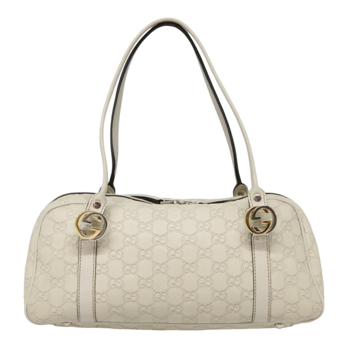Gucci Vintage White Leather Handbag (Pre-Owned) Size ONE SIZE - 1 Thumbnail