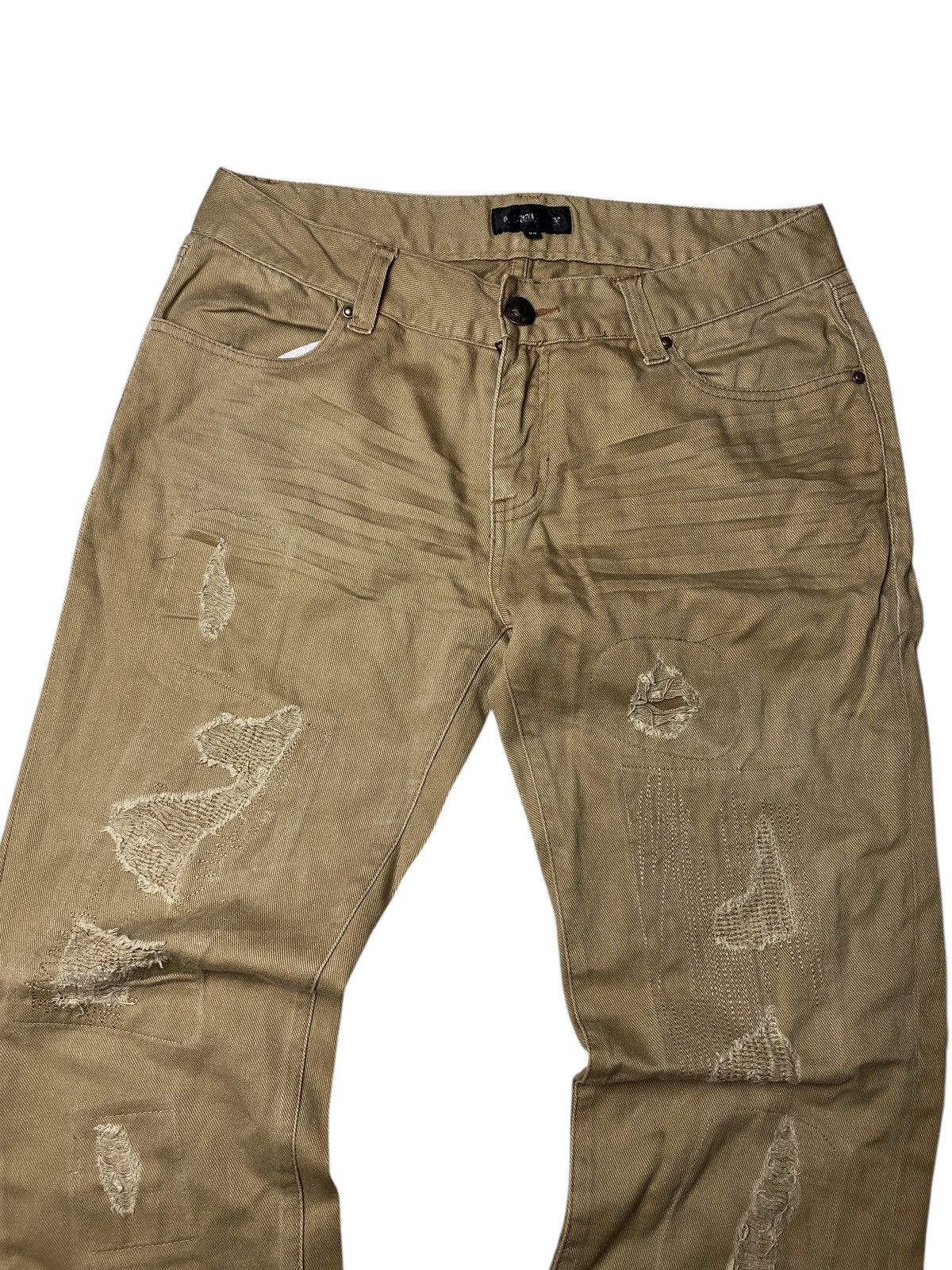 If Six Was Nine 2000's Lowbox Clawmark Distressed Flared Pants Size US 30 / EU 46 - 3 Thumbnail