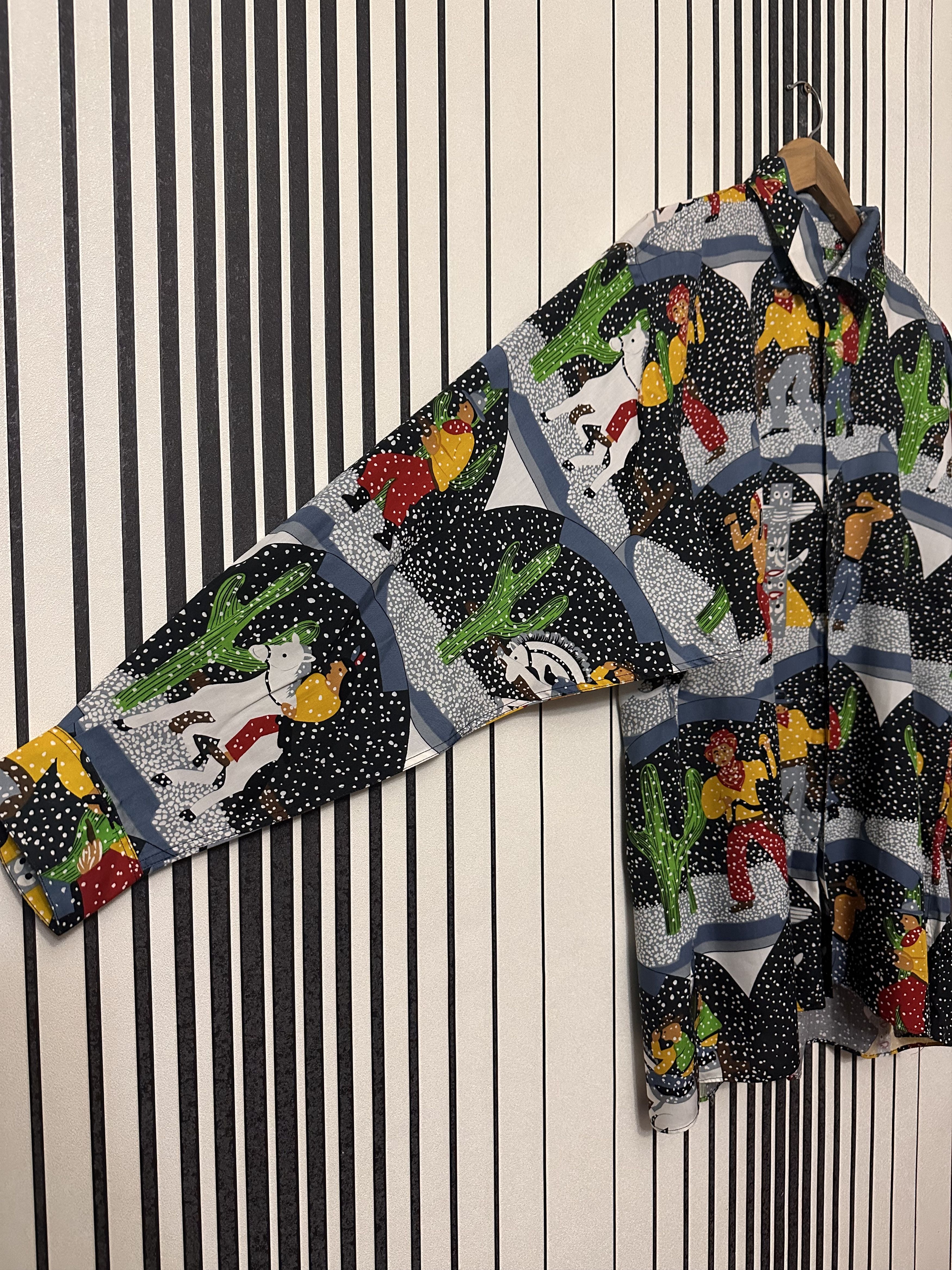 Kenzo × Vintage 90's Kenzo by Kenzo Takada "Impossible Weather" Bat Shirt Size US L / EU 52-54 / 3 - 8 Thumbnail