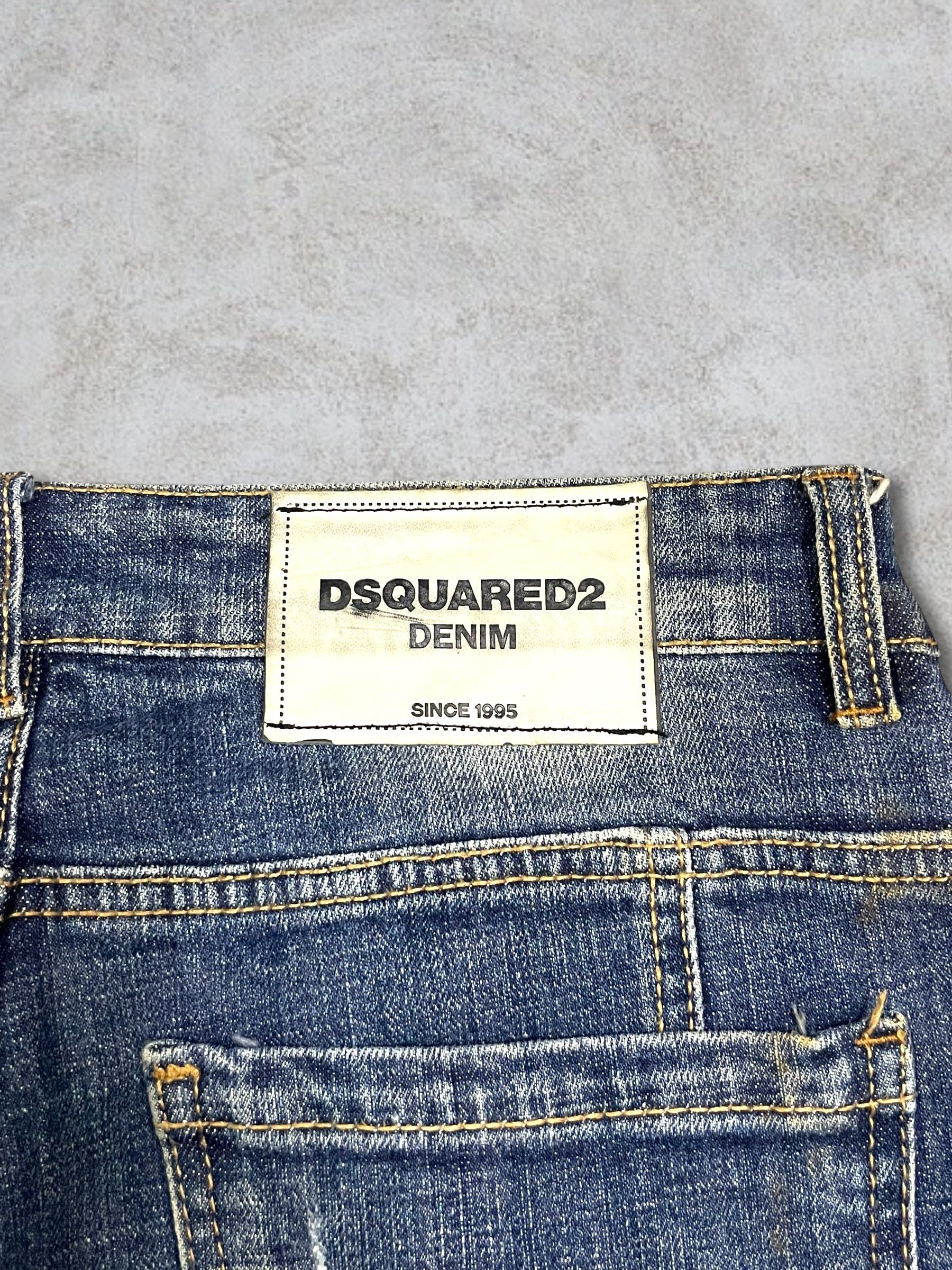 Dsquared2 Dsquared2 Patchwork Spellout Paint Splatter Glamorous Jeans Size US 29 - 11 Thumbnail