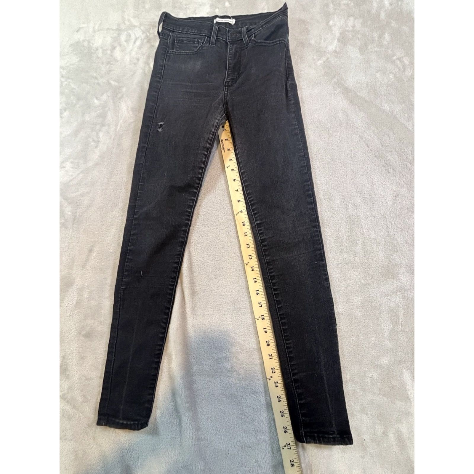 Levi's Levi's 720 Women's Black Denim Jeans High-Rise Super Skinny Size 27 Dark Inseam 30 Size 27" / US 4 / IT 40 - 5 Thumbnail