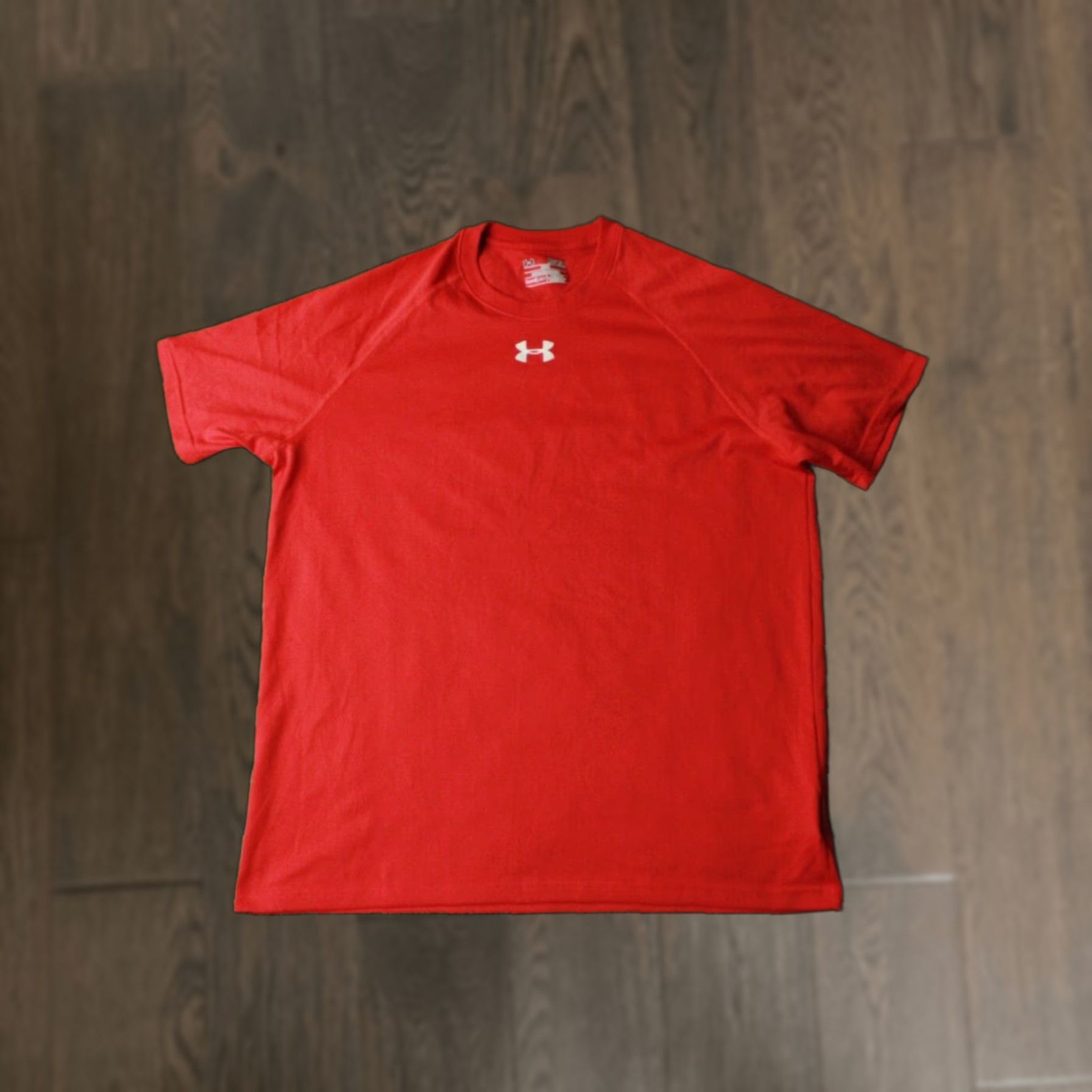 Under Armour UNDER ARMOUR Shirt Men 2015 HeatGear Jersey Short Sleeve Crew Neck Red M 70x55cm 2015 Crossfit Base Layers Size US M / EU 48-50 / 2 - 1 Thumbnail