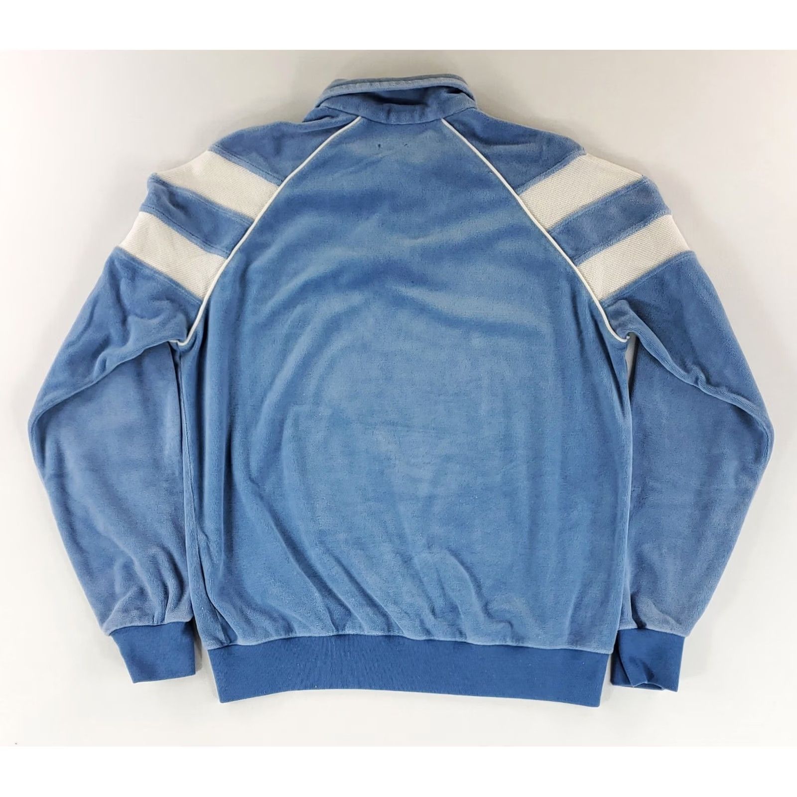 Vintage VINTAGE Heming Way Point Sweatshirt Velour Polo Collar Pullover Blue Mens L 70s 80s Size US L / EU 52-54 / 3 - 4 Thumbnail