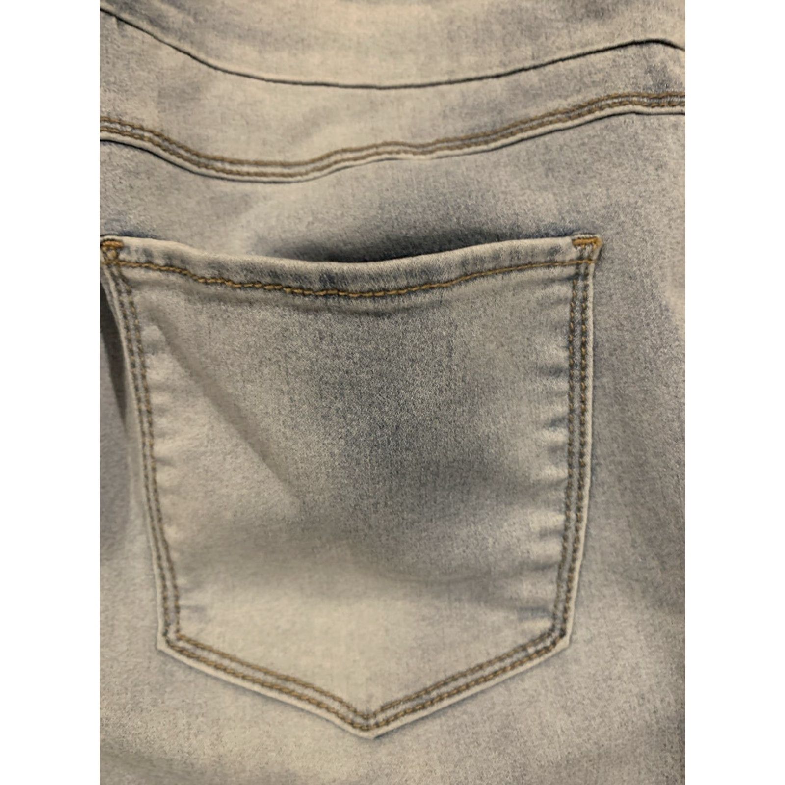Vintage Tribal Jeans Pants 10 Blue Stretch Pull-On Ankle Crop Tapered Moto Tribal 31x25 Women Size 32" / US 10 / IT 46 - 6 Thumbnail