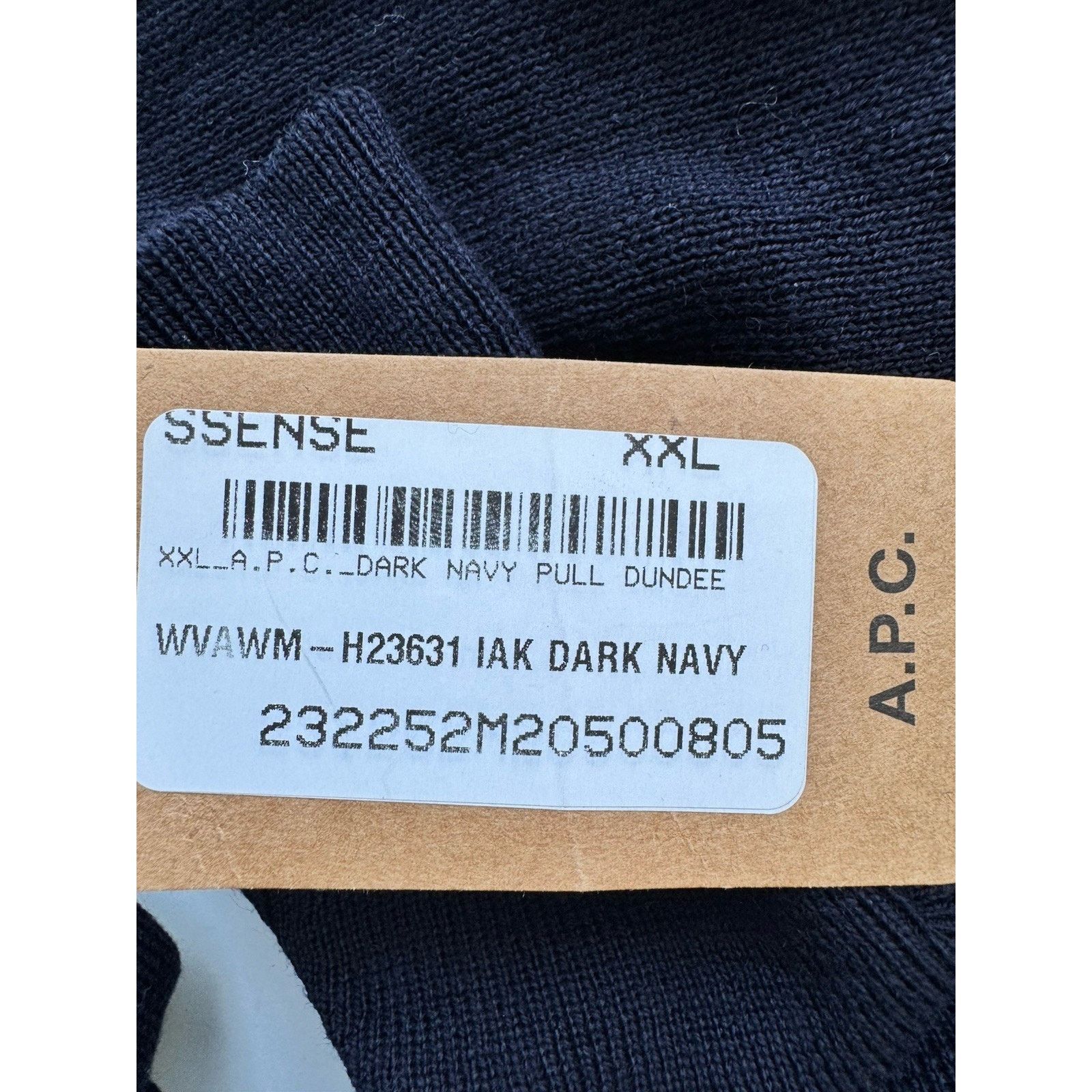 A.P.C. A.P.C. Men's knit Dundee sweater XXL Dark Navy Size US XXL / EU 58 / 5 - 4 Thumbnail