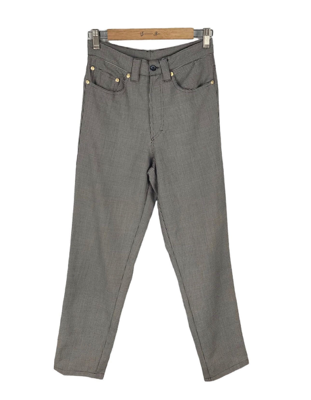 image of Archival Clothing x Versace Versus Gianni Versace Medusa Head Button Wool Pants in Spectra (Size 27