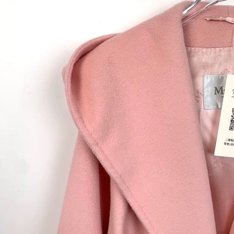 Max Mara Max Mara Pink Camel Fleece Hooded Belted Bathrobe Coat Size S / US 4 / IT 40 - 3 Thumbnail