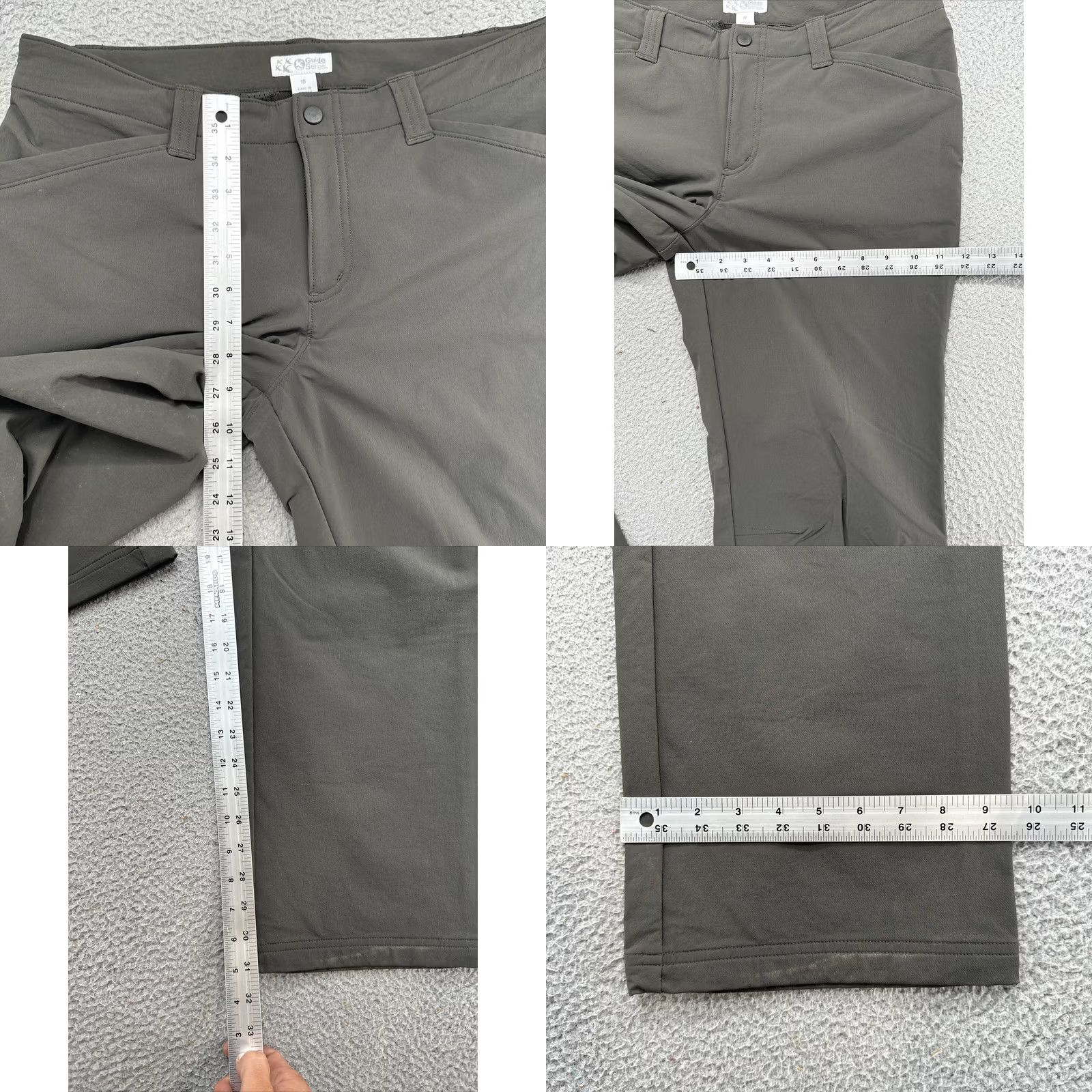 Vintage Guide Series Women's Hiking Pants Zipper Pocket Nylon Green Size 10 Regular Front Windbreaker 90s? Size 32" / US 10 / IT 46 - 8 Thumbnail