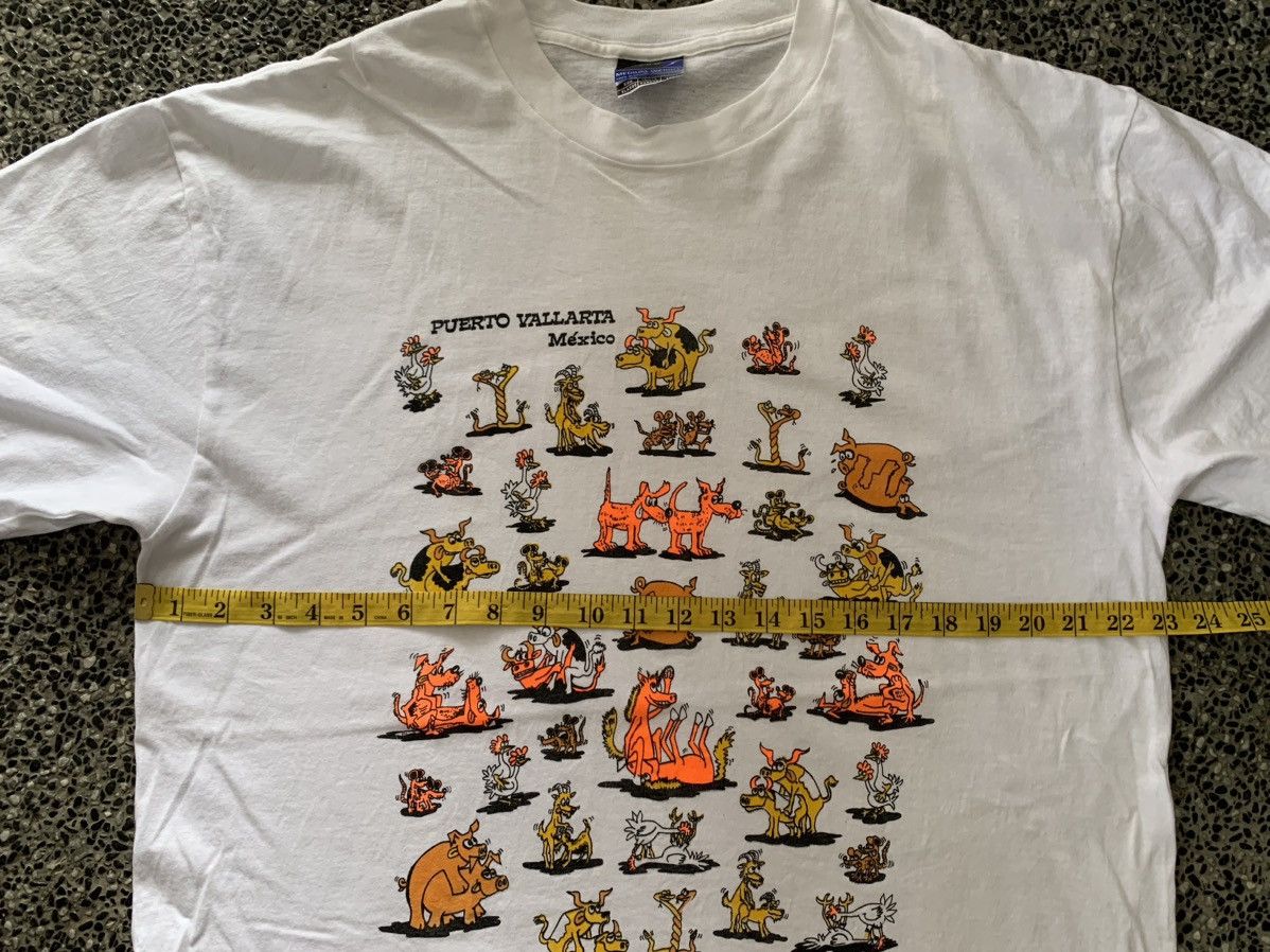 Vintage Vintage 90s Puerto Vallarta Mexico Sex Positions Graphic Tee Size US XL / EU 56 / 4 - 8 Thumbnail