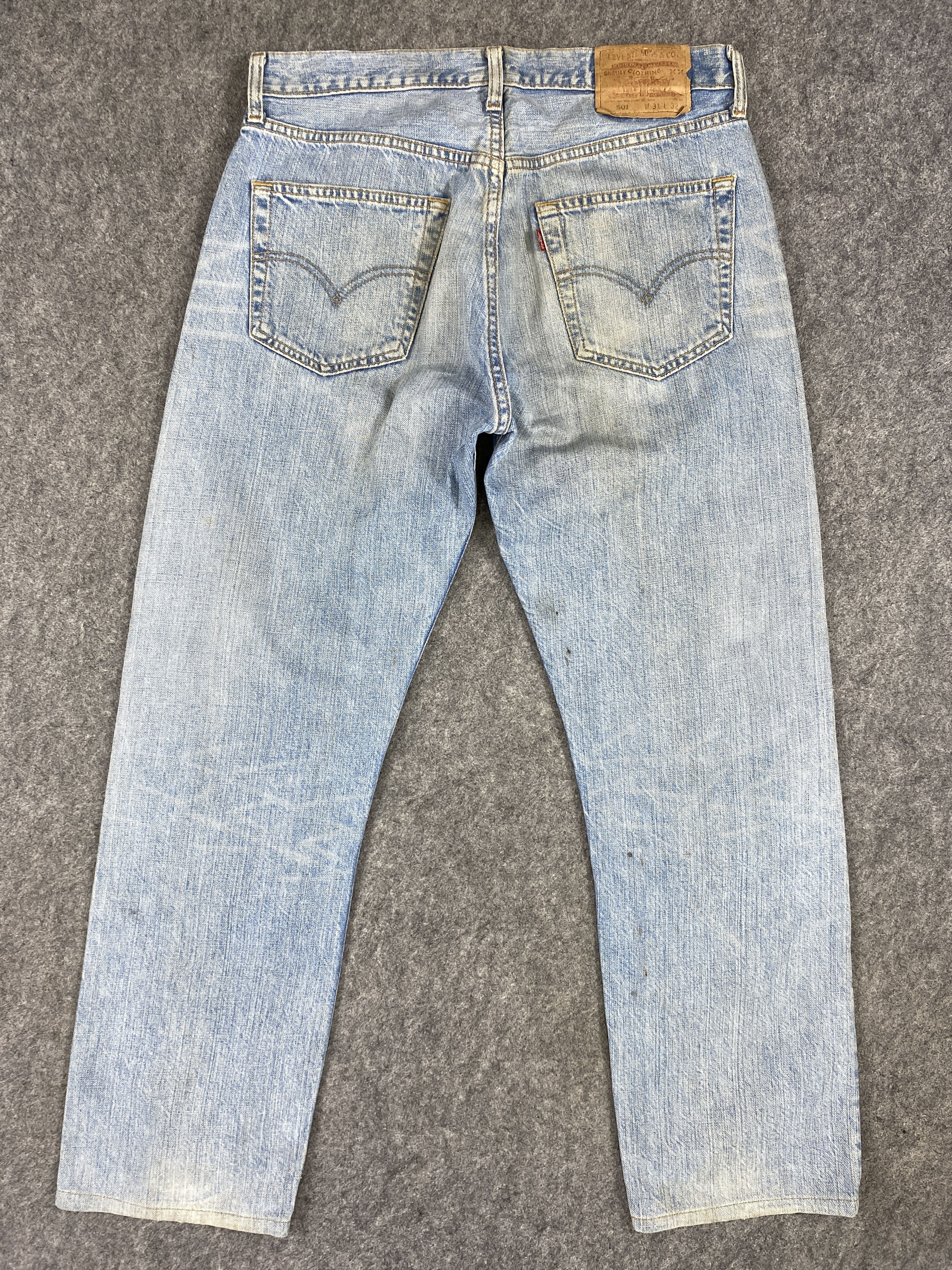 Levi's Light Blue Wash Vintage Levi's 501 31x28.5 Denim -JN1381 Size US 31 - 2 Thumbnail