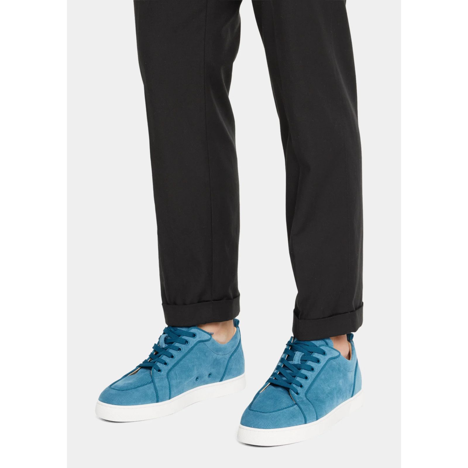 Christian Louboutin Christian Louboutin Mens Rantulow Orlato Flat Blue Corduroy Size US 9 / EU 42 - 3 Thumbnail