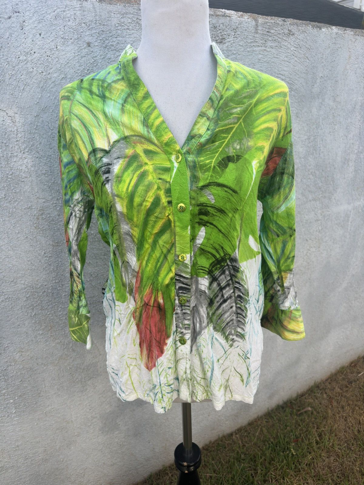 PreOwned Jams World Blouse Multicolored Button Up Women's XS