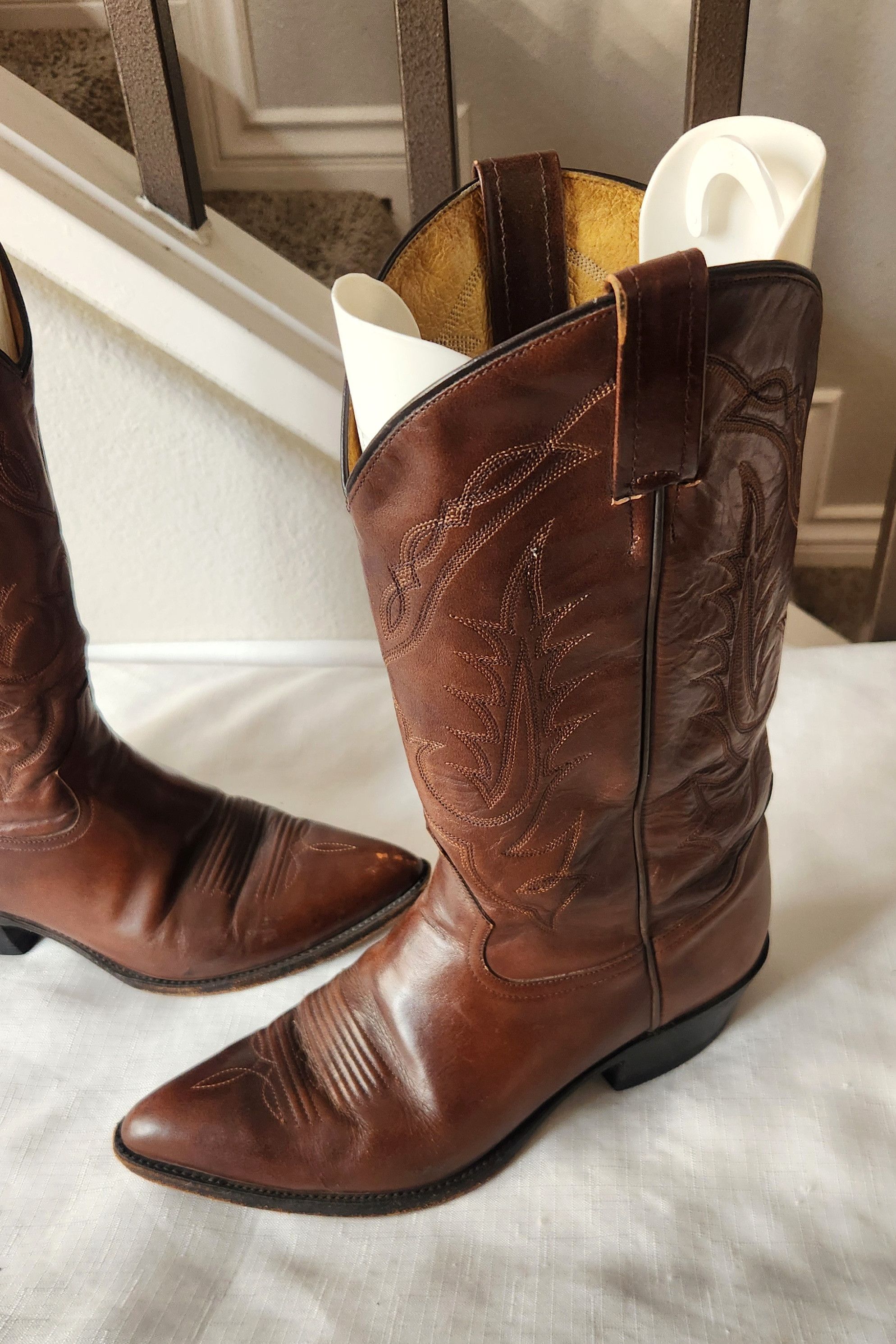 Tony Lama Tony Lama Boots Mens Size 8 EE Brown Leather Western Cowboy Size US 8.5 / EU 41-42 - 2 Thumbnail