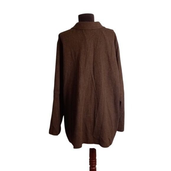 J. Jill J Jill 20W Blazer Jacket Lined Snap Closure Wool Blend Overs Size 3XL / US 20-22 - 3 Thumbnail